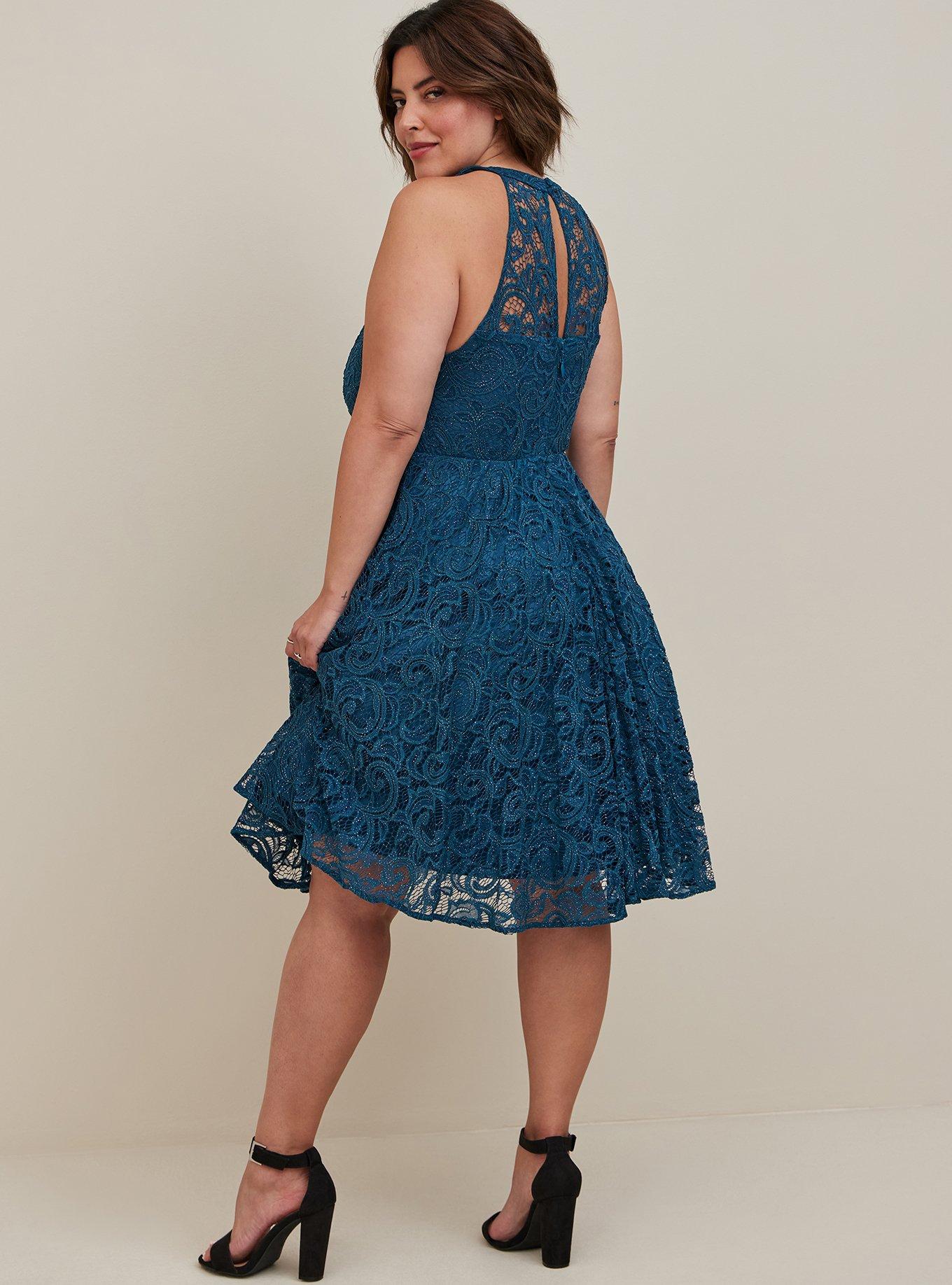 Torrid blue outlet lace dress