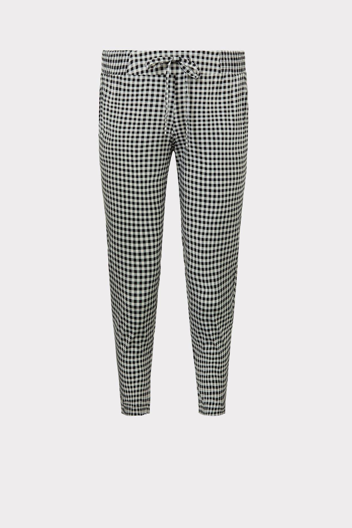 Plus Size Gingham Tie-Front Trouser, MINI GINGHAM, hi-res