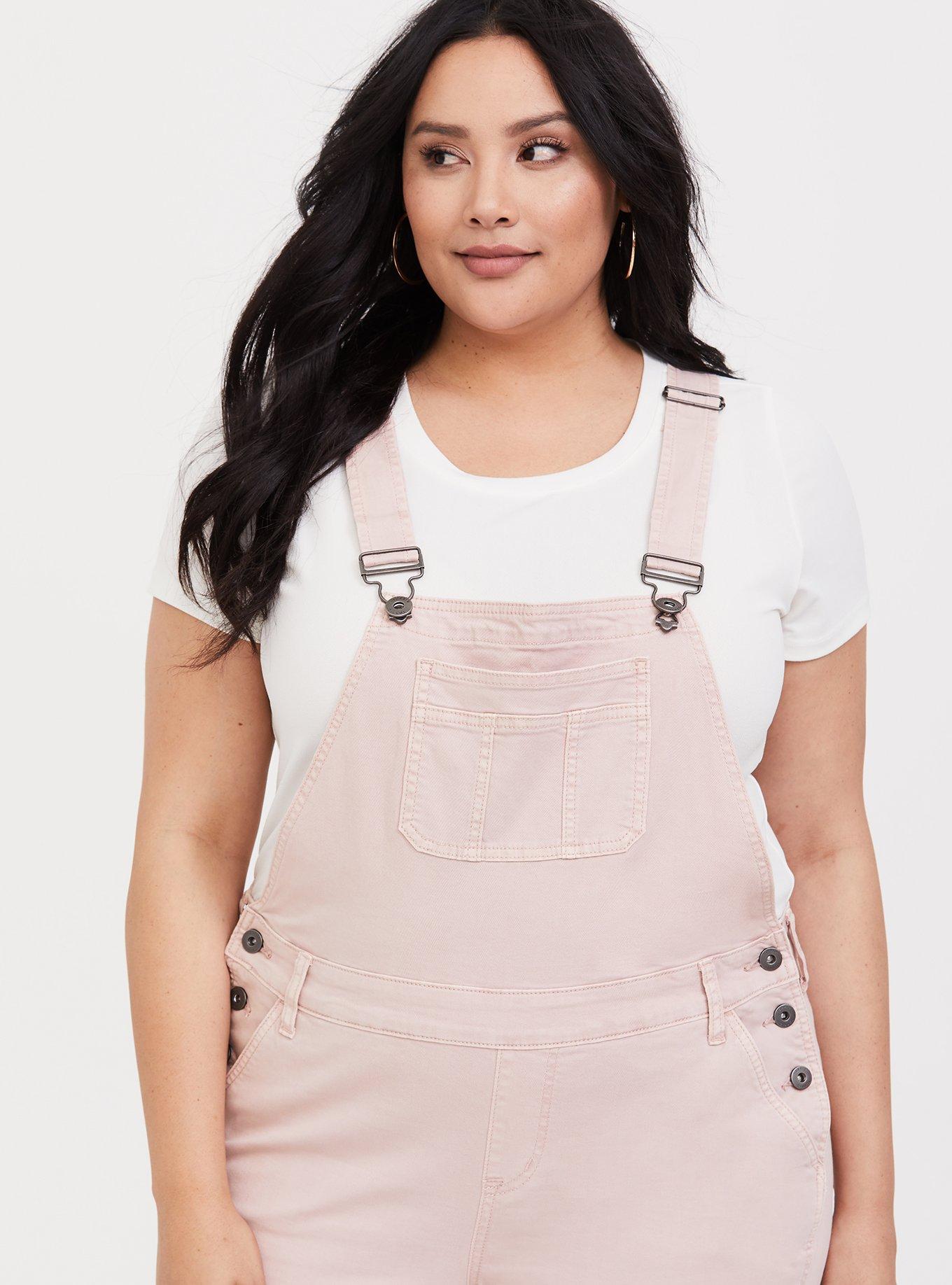 Plus Size - Twill Overalls - Pink - Torrid