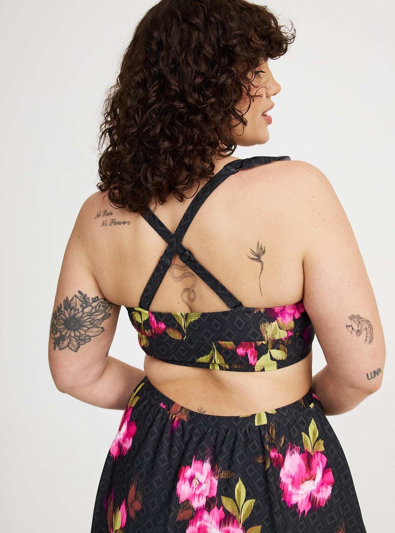 Wireless Triangle Ruffle Bikini Top