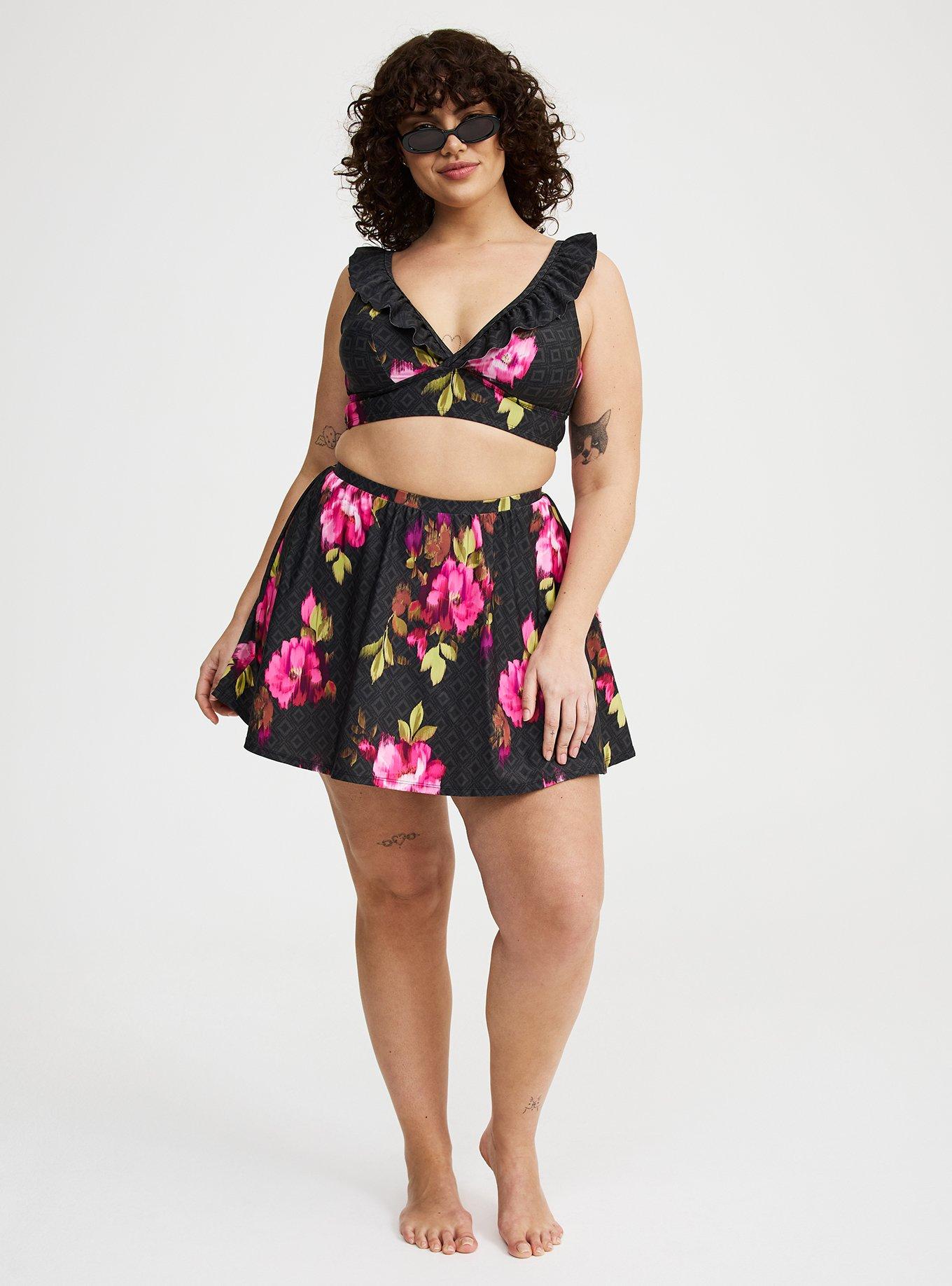 Wireless Triangle Ruffle Bikini Top