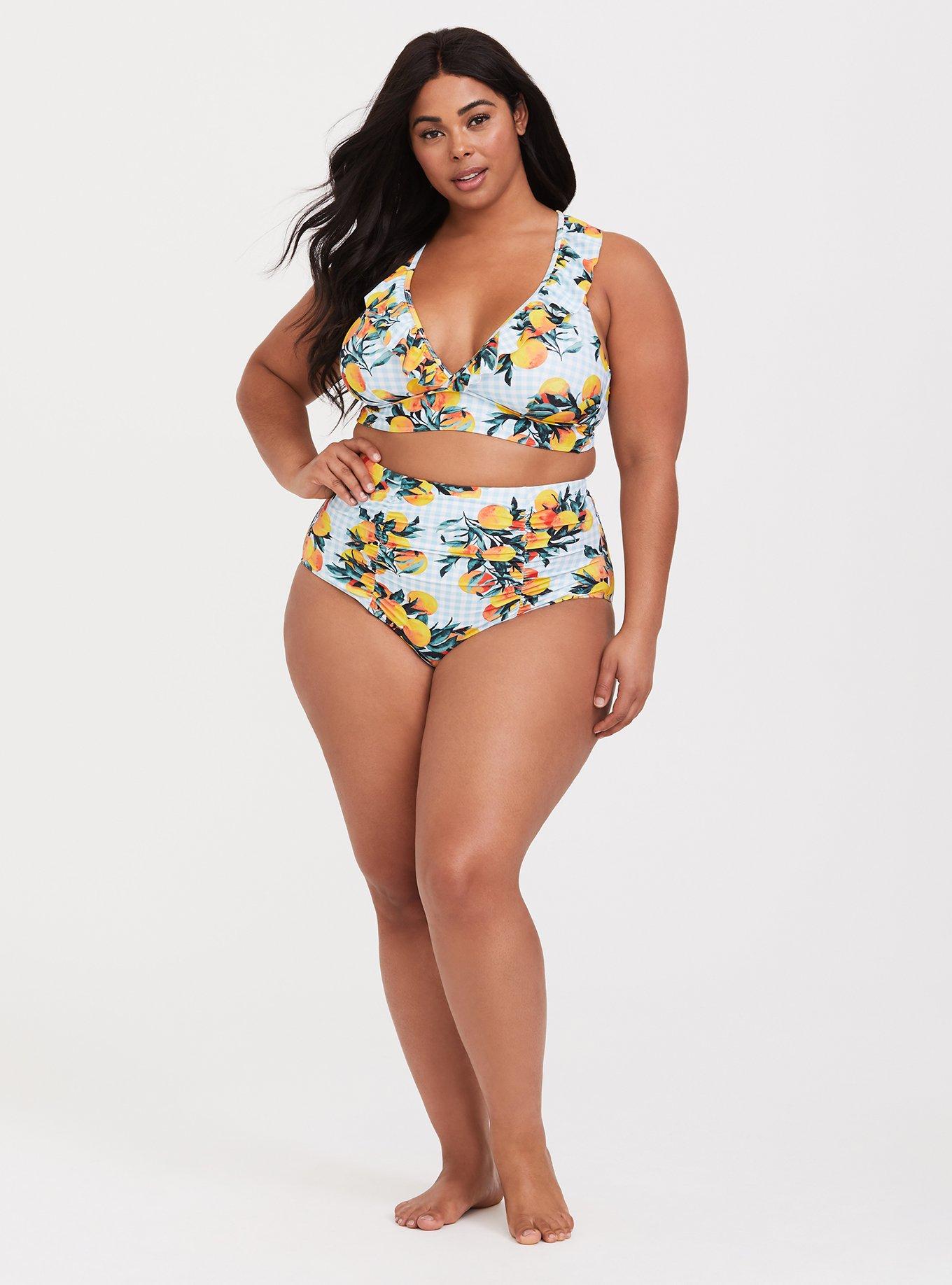 Plus Size - Wireless Triangle Ruffle Bikini Top - Torrid