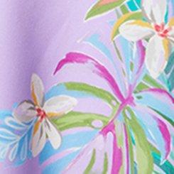 Wireless Babydoll Tie-Front Tankini, LUSH TROPCIAL WHISTERIA, swatch