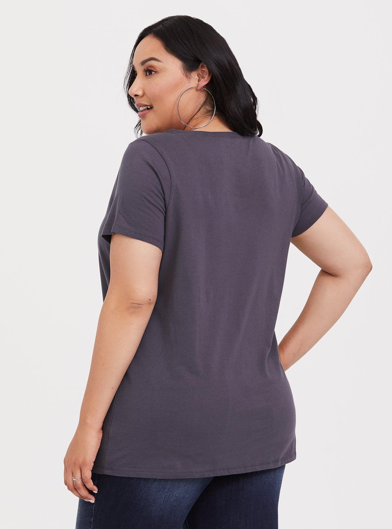 Plus Size Wonder Woman Grey Slim Fit Tee, NINE IRON, alternate