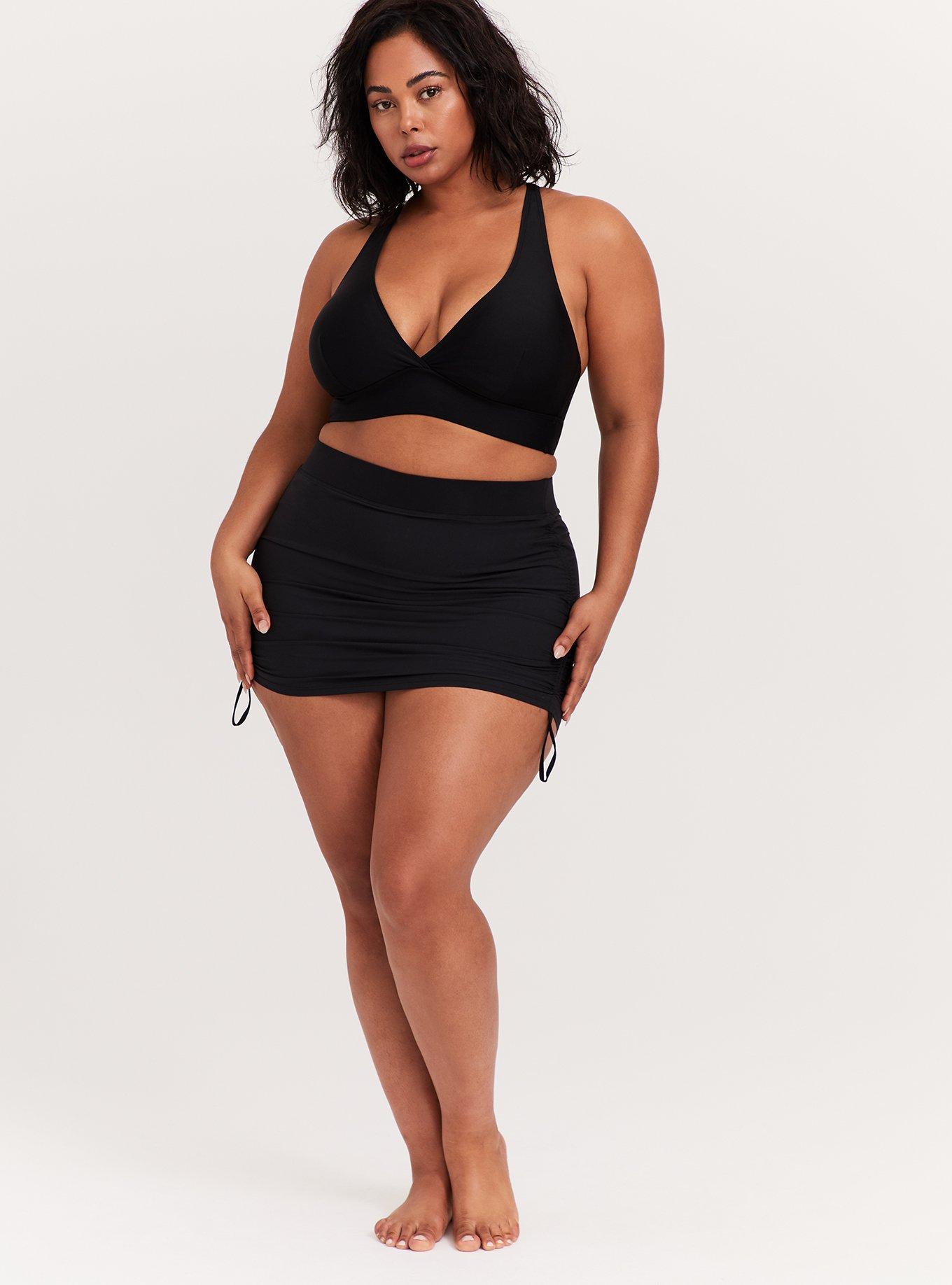 Plus size black high hotsell waisted skirt