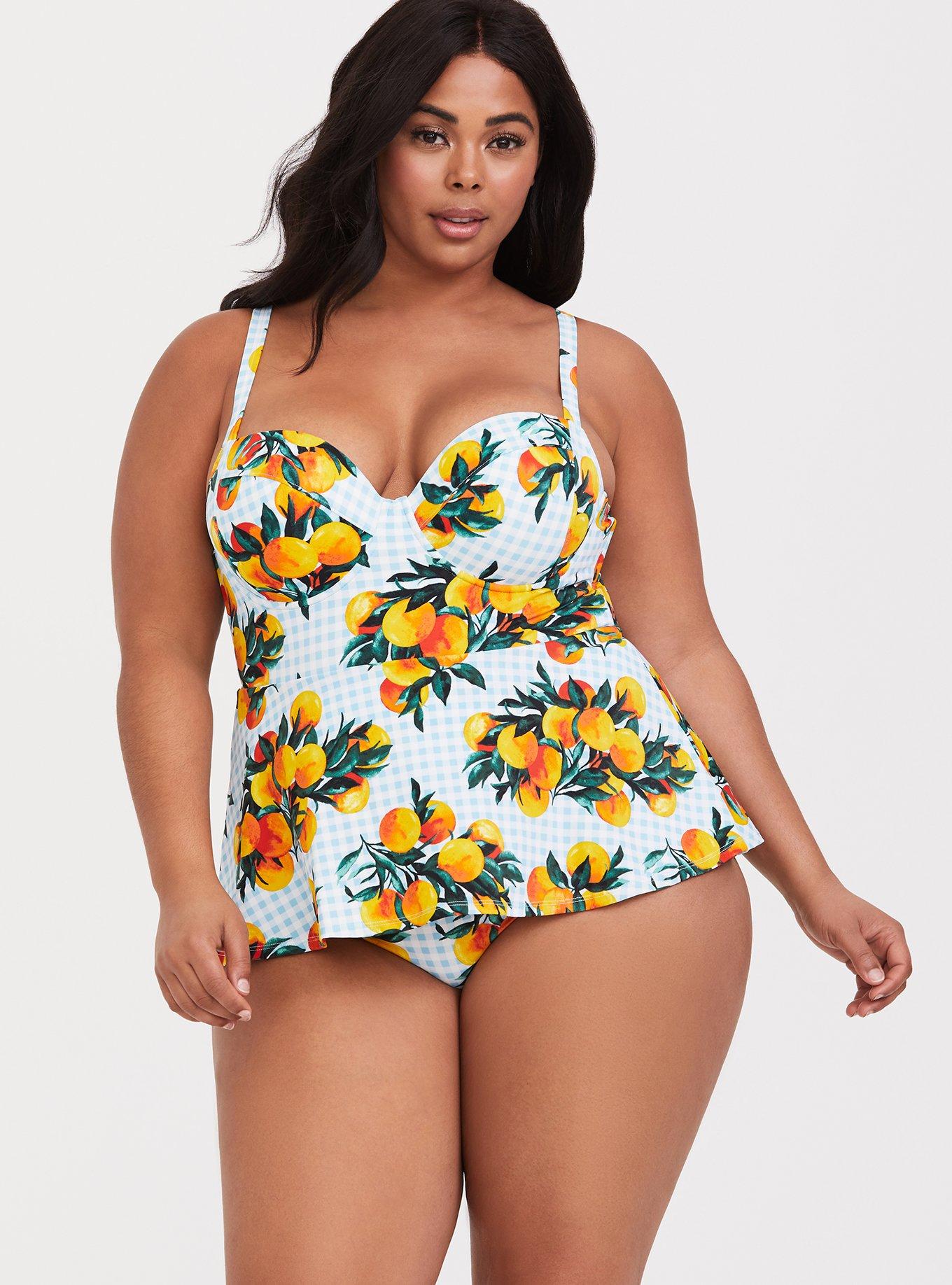 Plus Size - Retro Wired Swim Romper - Floral - Torrid