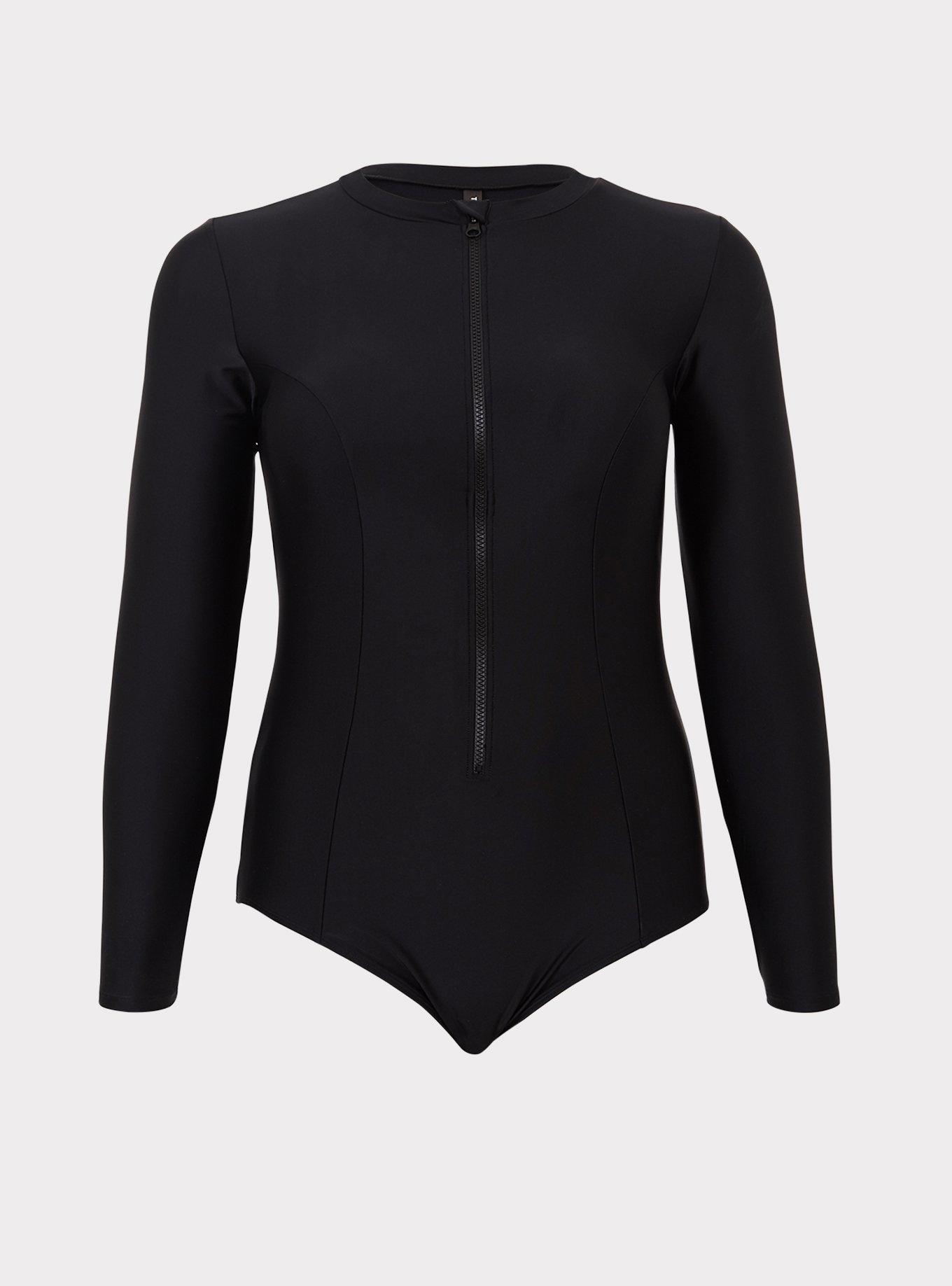 Torrid Sexy Black Premium Long Sleeve Catsuit Plus Size 1X, 14/16