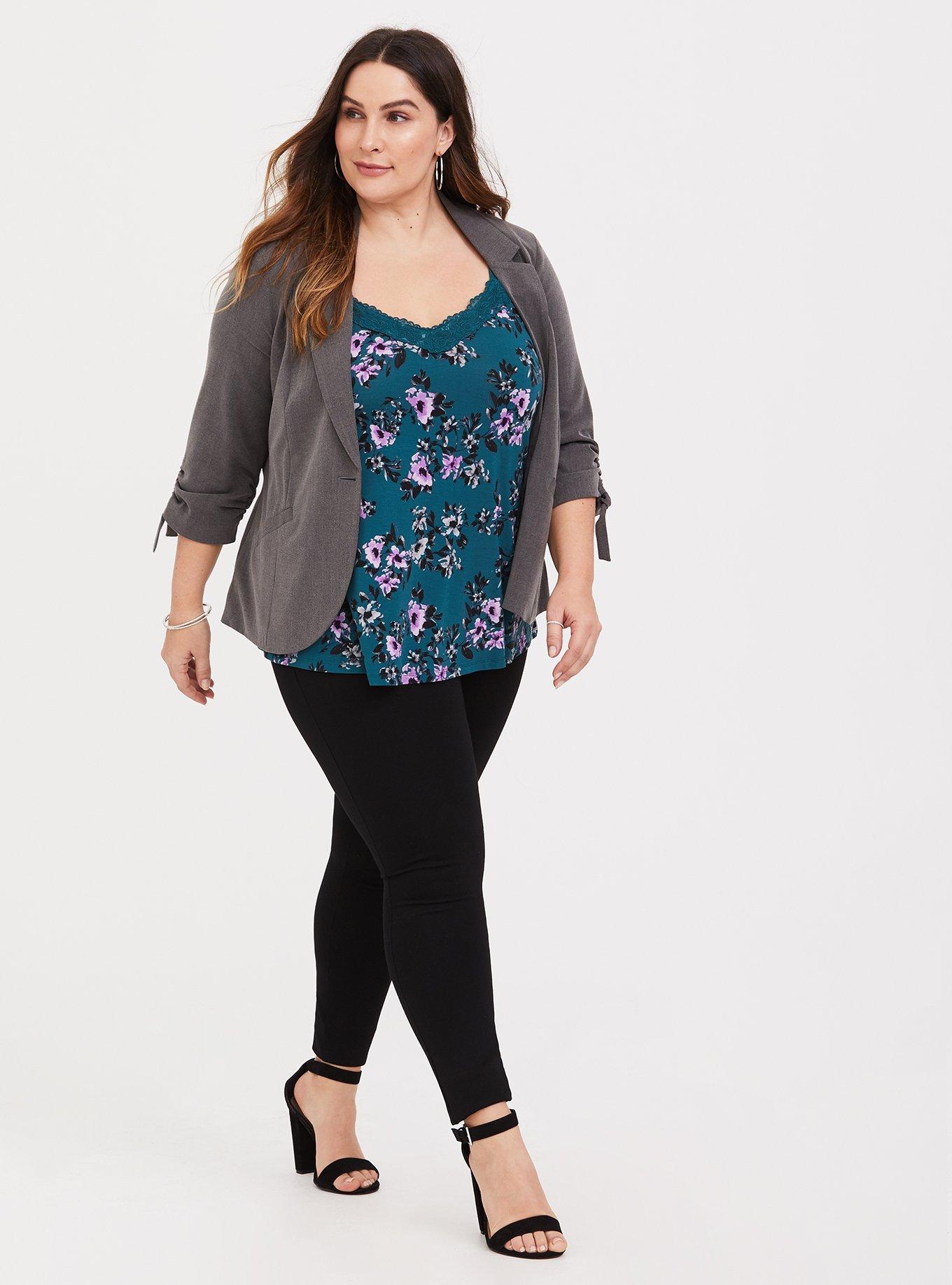 Super Soft Teal Floral Swing Cami, LANETTE FLORAL, alternate