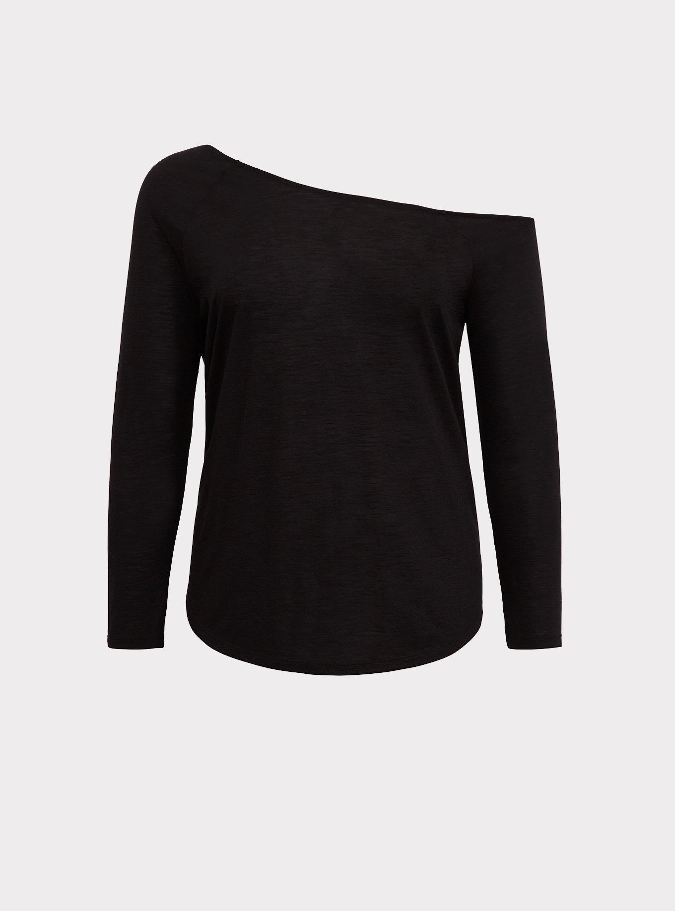Plus Size Black Off Shoulder Tee Torrid