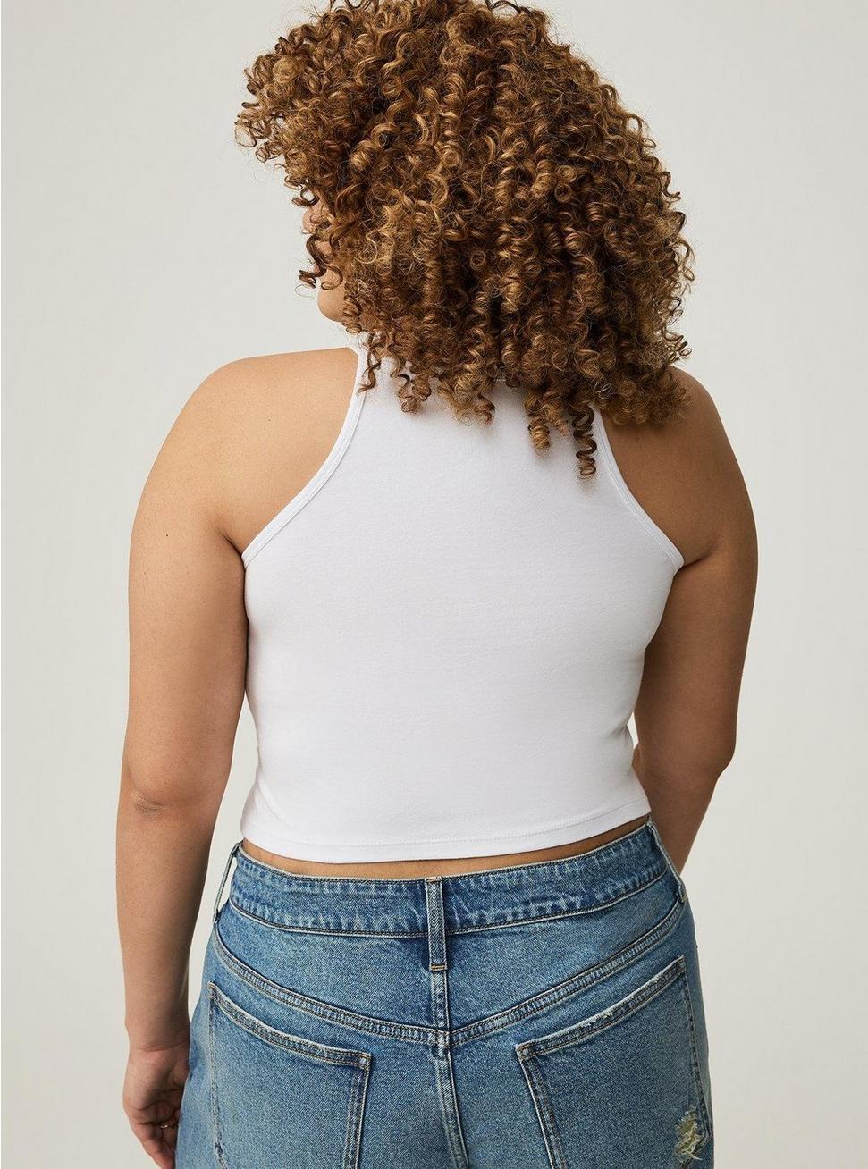 Plus Size - Foxy High Neck Crop Top - Torrid Plus Size - Foxy High Neck Crop Top - Torrid