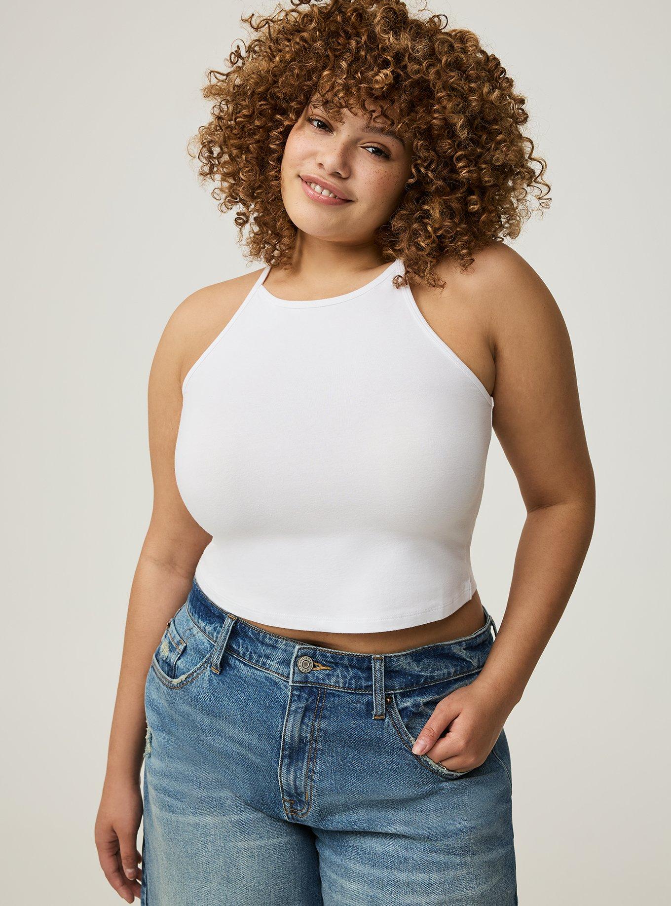 Plus Size - Foxy High Neck Crop Top - Torrid