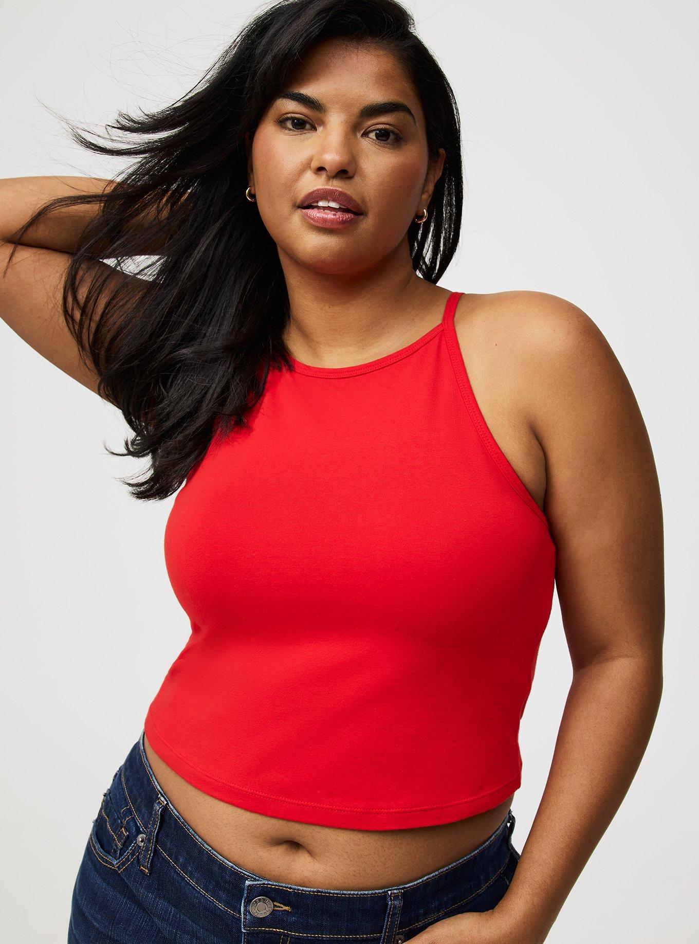 Plus Size - Foxy High Neck Crop Top - Torrid Plus Size - Foxy High Neck Crop Top - Torrid