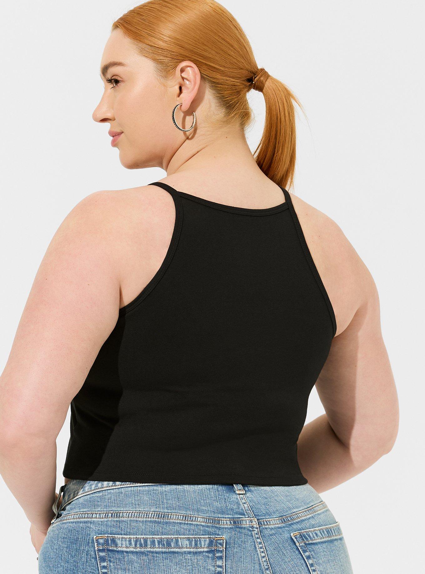 Plus Size - Foxy High Neck Crop Top - Torrid