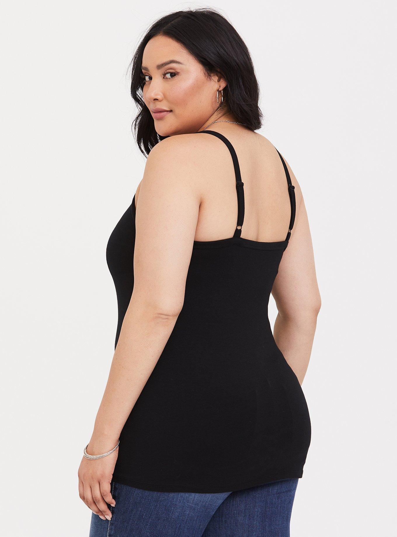 Plus size tank tops with built in bra online