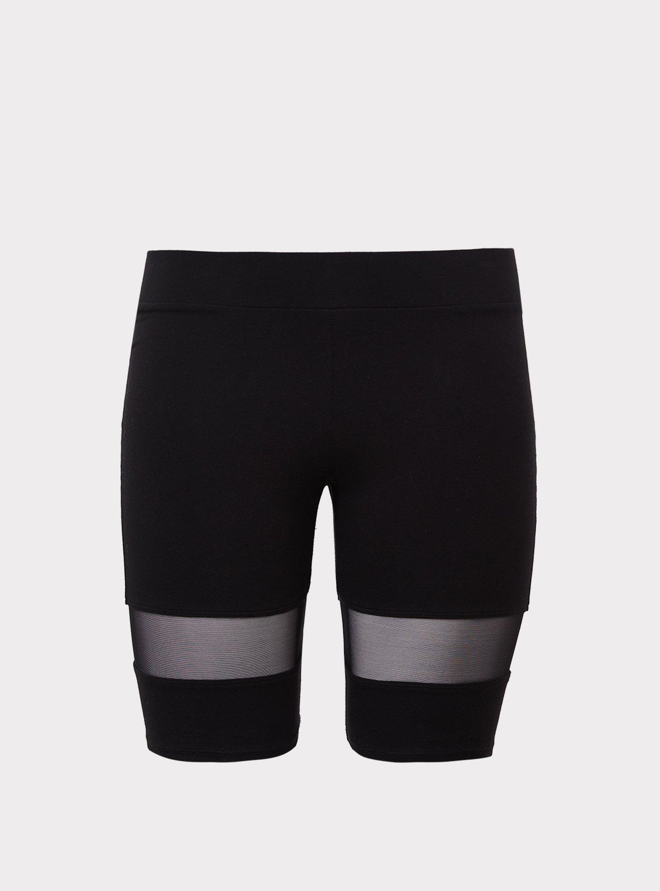 Black Mesh Inset Bike Short, , hi-res
