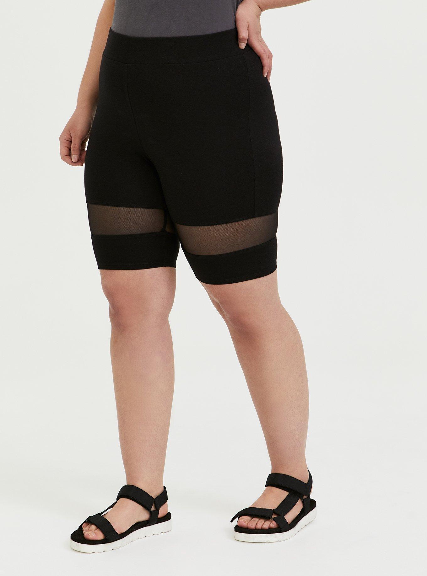 Black Mesh Inset Bike Short, , hi-res