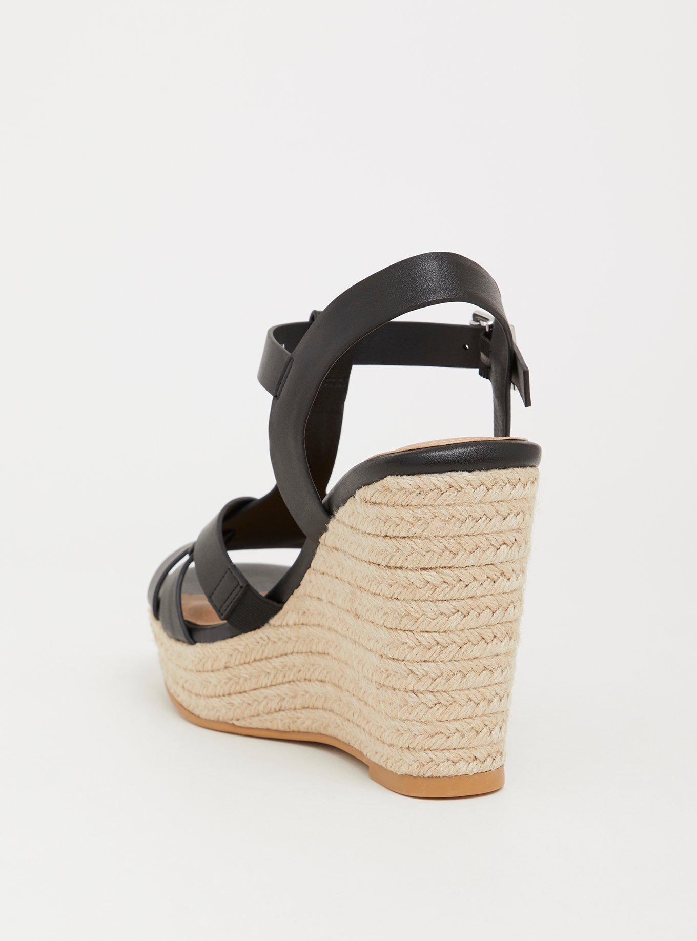 Espadrille Platform Wedge Sandal (WW), BLACK, alternate