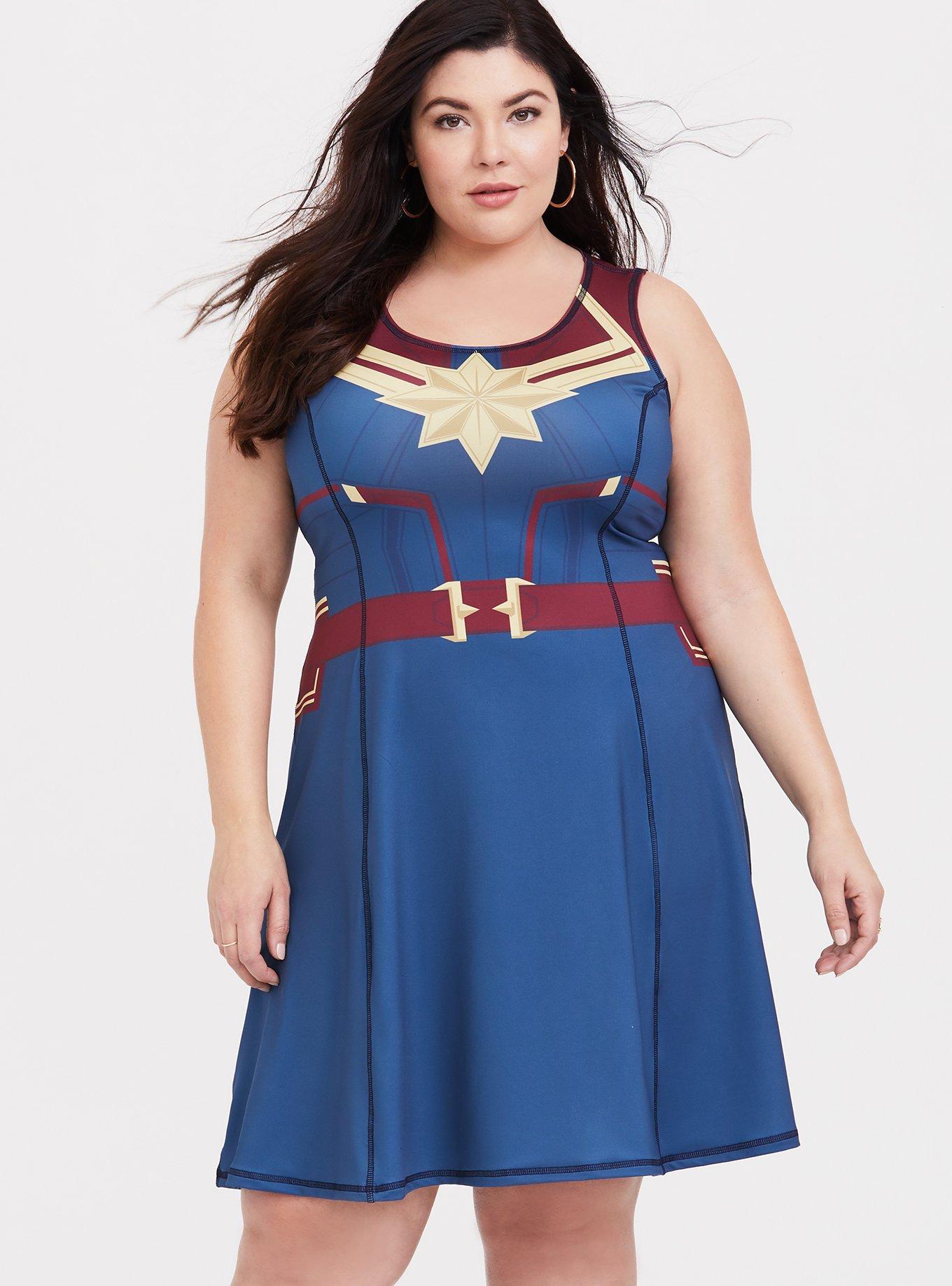 Her Universe Marvel The Marvels Captain Marvel Maxi Dress