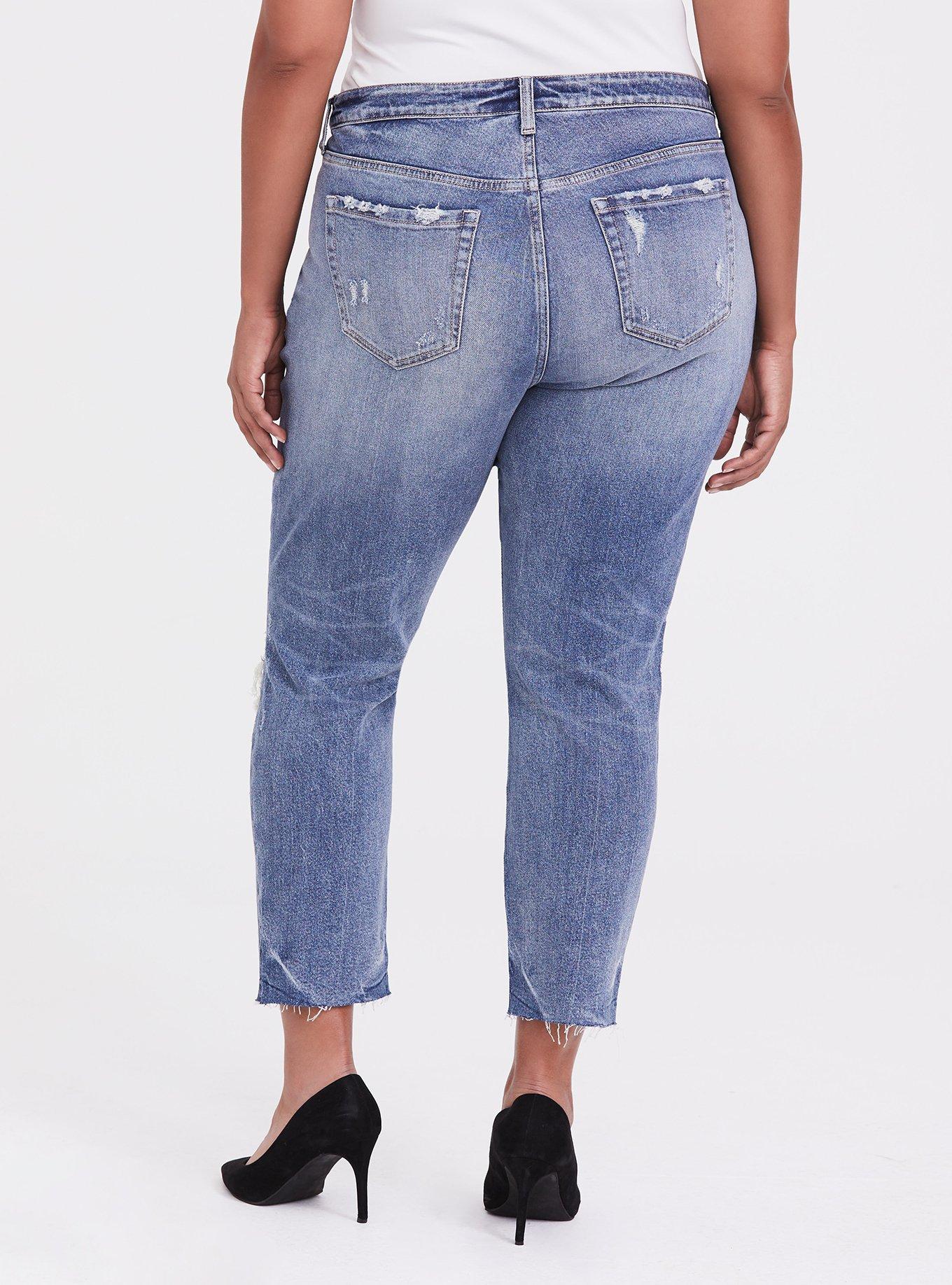 Mom Straight Vintage Stretch High-Rise Jean, BLUE CHILL, alternate