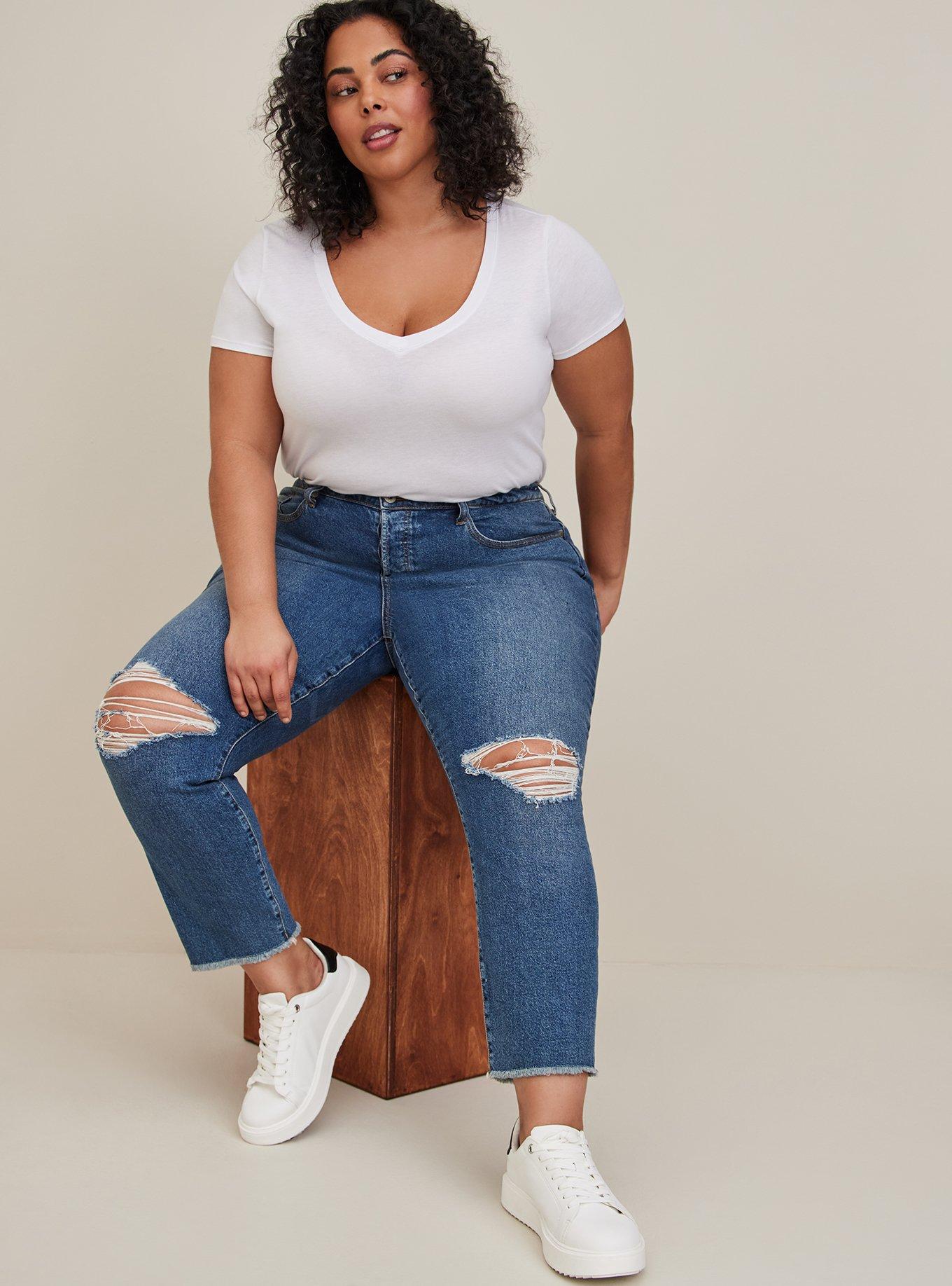 Mom Straight Vintage Stretch High-Rise Jean