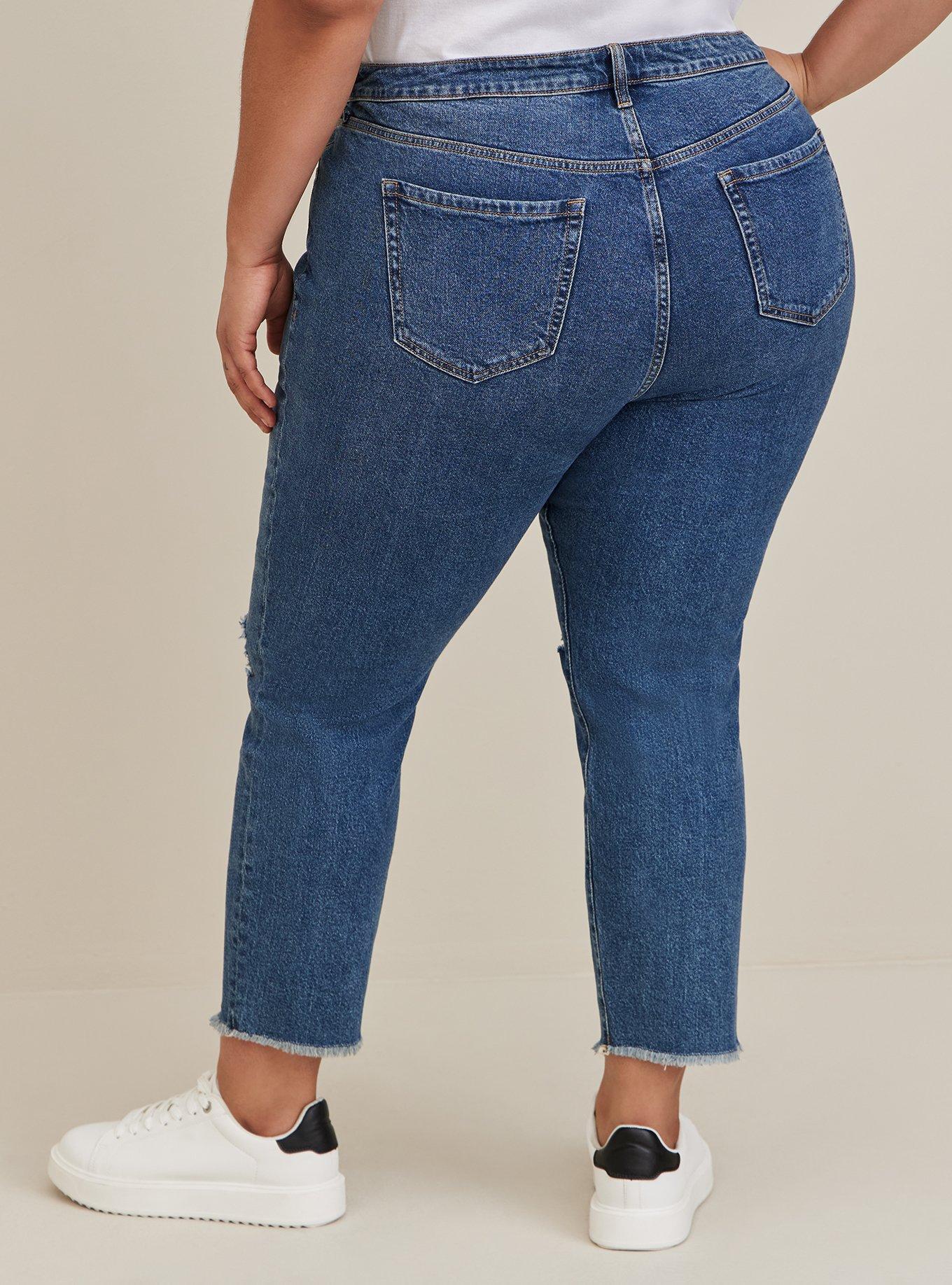 Mom Straight Vintage Stretch High-Rise Jean