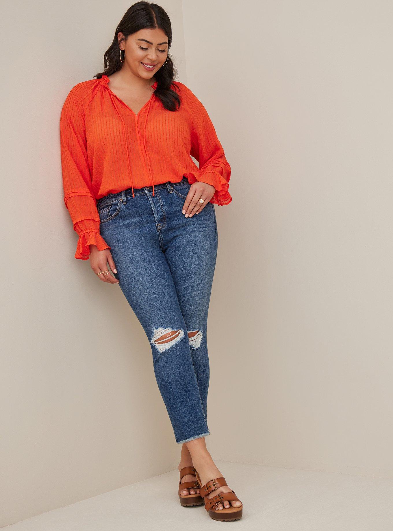 Mom Straight Vintage Stretch High-Rise Jean