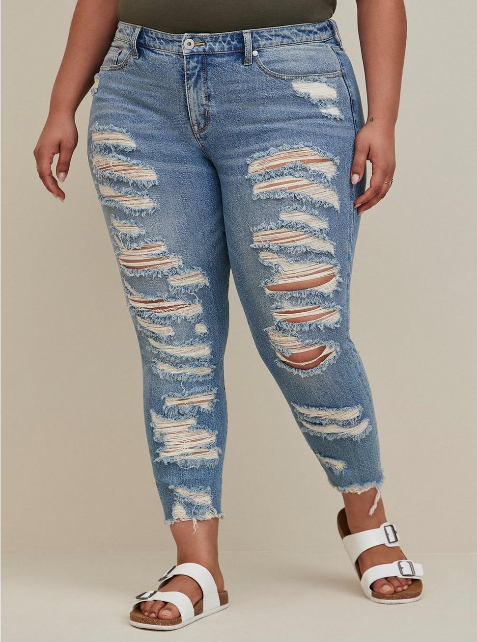 Mom Straight Vintage Stretch High-Rise Jean, SHOT TO HELL, hi-res