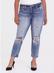 Plus Size Mom Straight Vintage Stretch High-Rise Jean, , hi-res