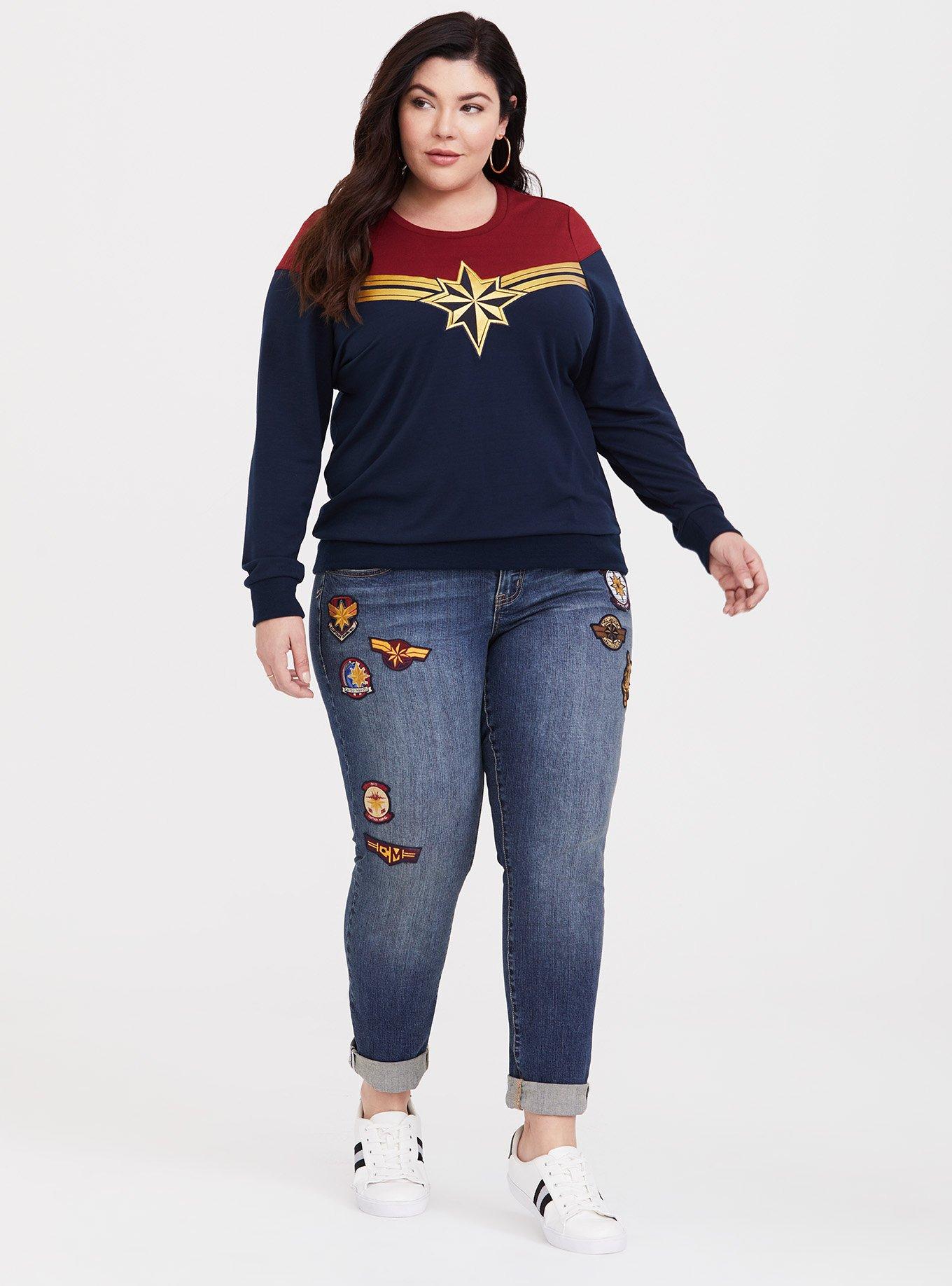 Captain marvel t shirt cheap plus size