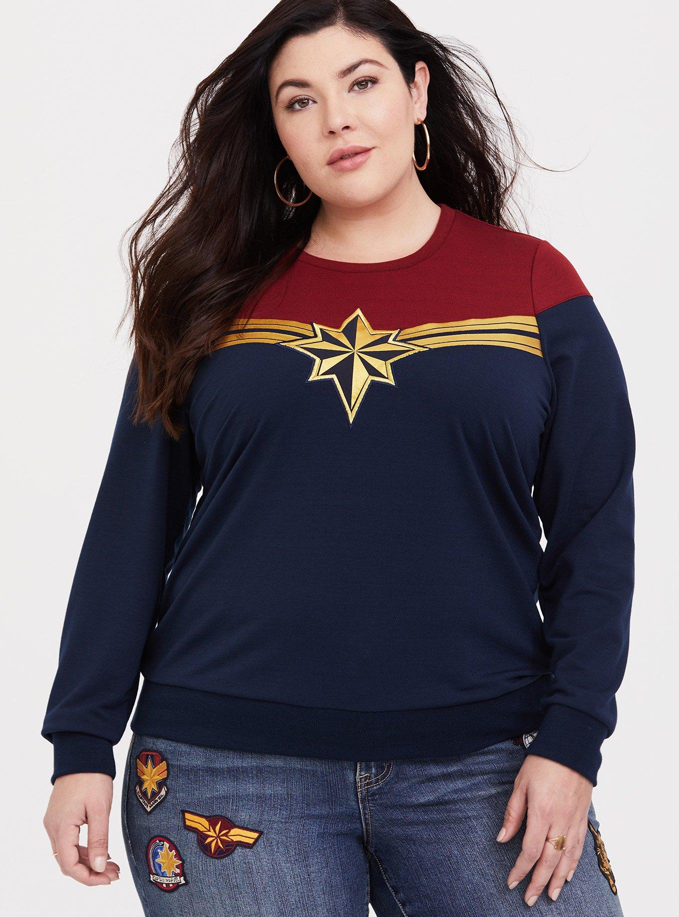 Plus Size Her Universe Captain Marvel Sweatshirt Torrid