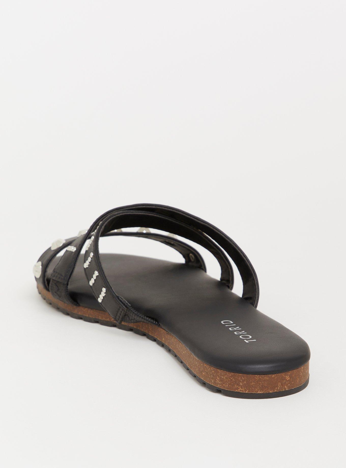 Studded Strappy Sandal (WW), BLACK, alternate