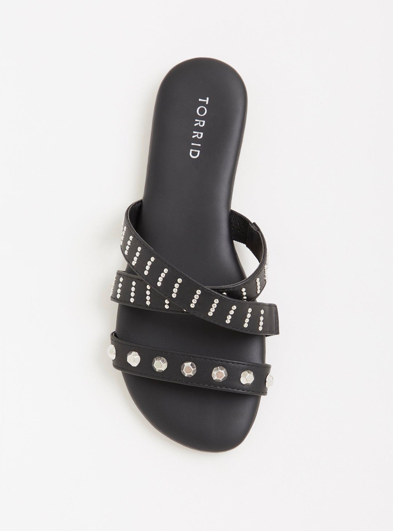 Studded Strappy Sandal (WW), BLACK, alternate