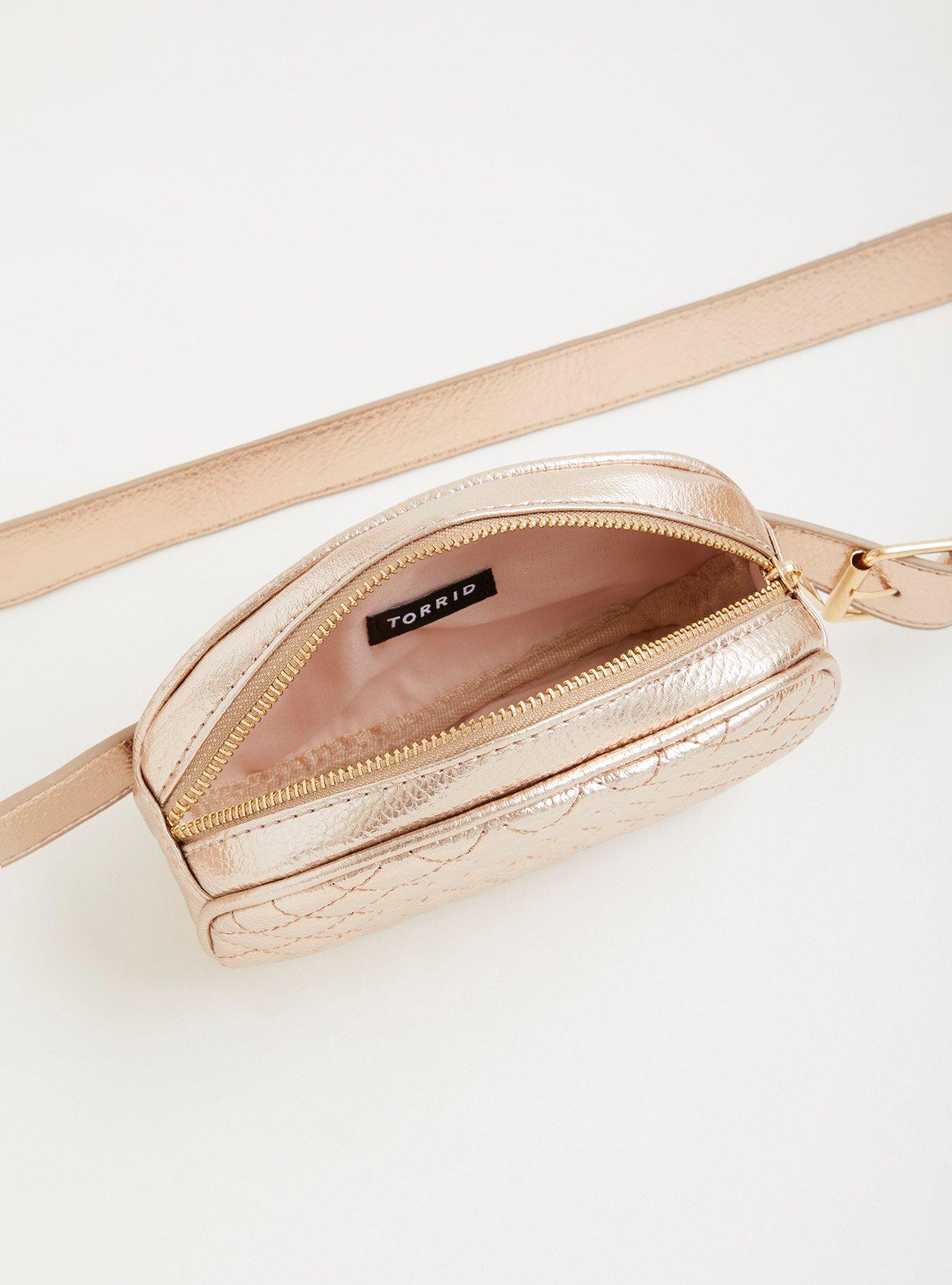 Rose gold quilted discount bag