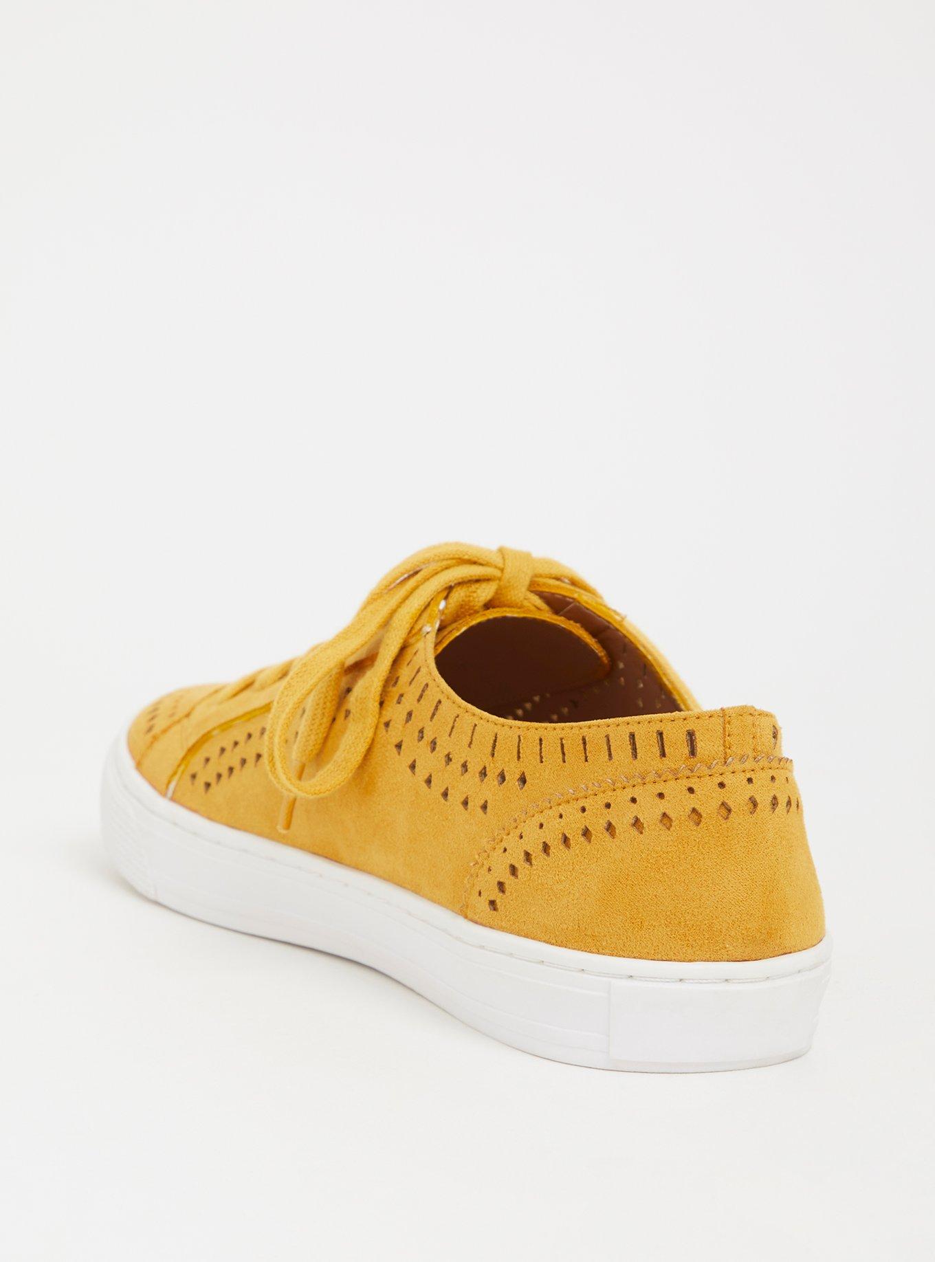 Plus Size Mustard Perforated Sneaker Wide Width Torrid