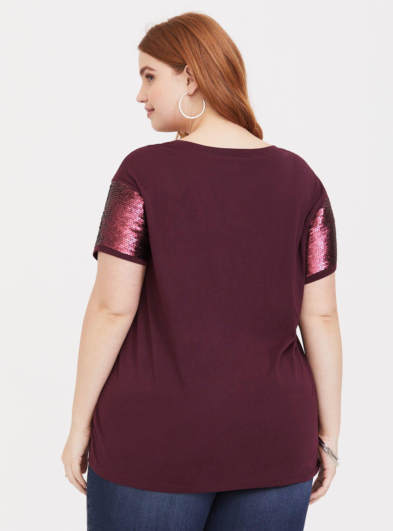 Her Universe Disney Dumbo Sequin Sleeve Top, FIG, alternate