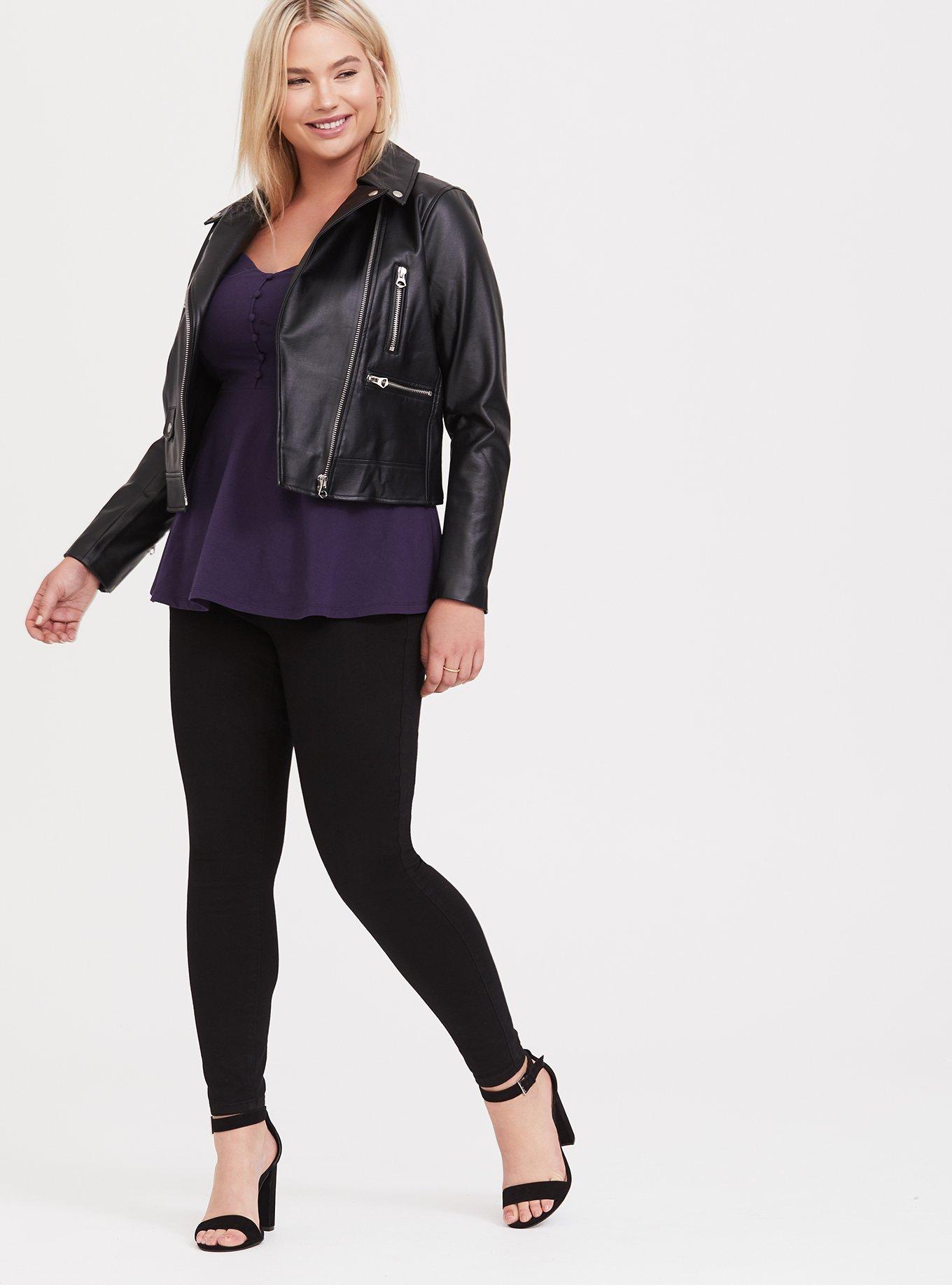 Foxy V-Neck Peplum Cami, MULLED CURRANT, alternate