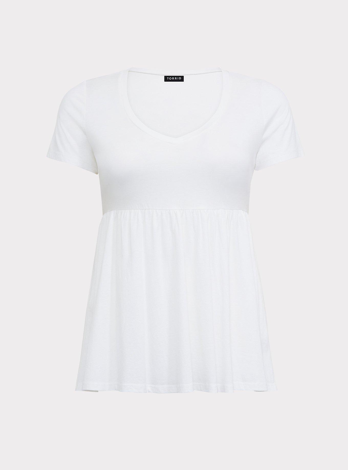 Plus Size Girlfriend Heritage Cotton Babydoll Tee, , hi-res