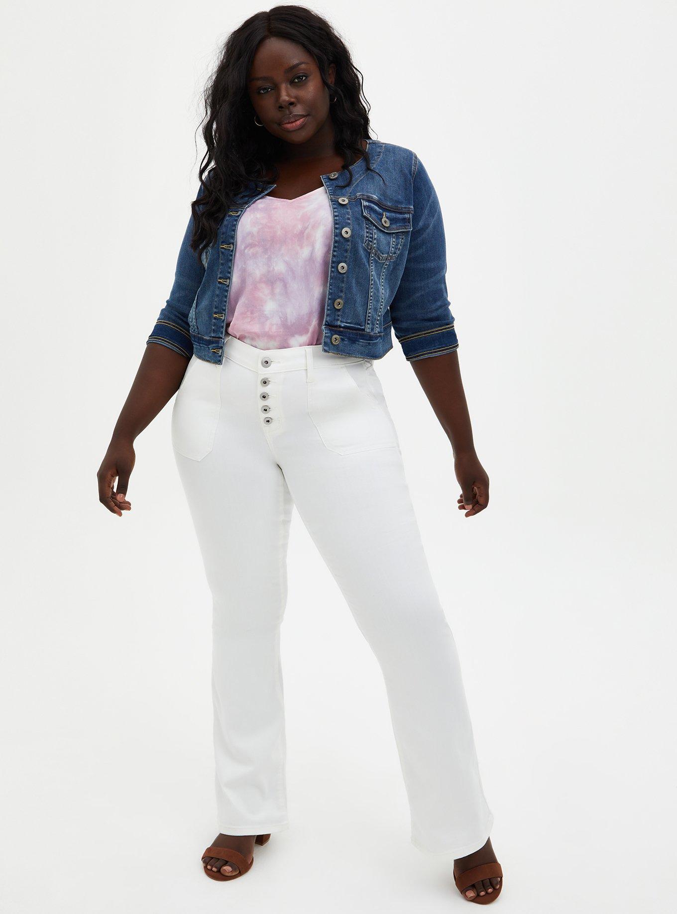 Torrid collarless jean clearance jacket