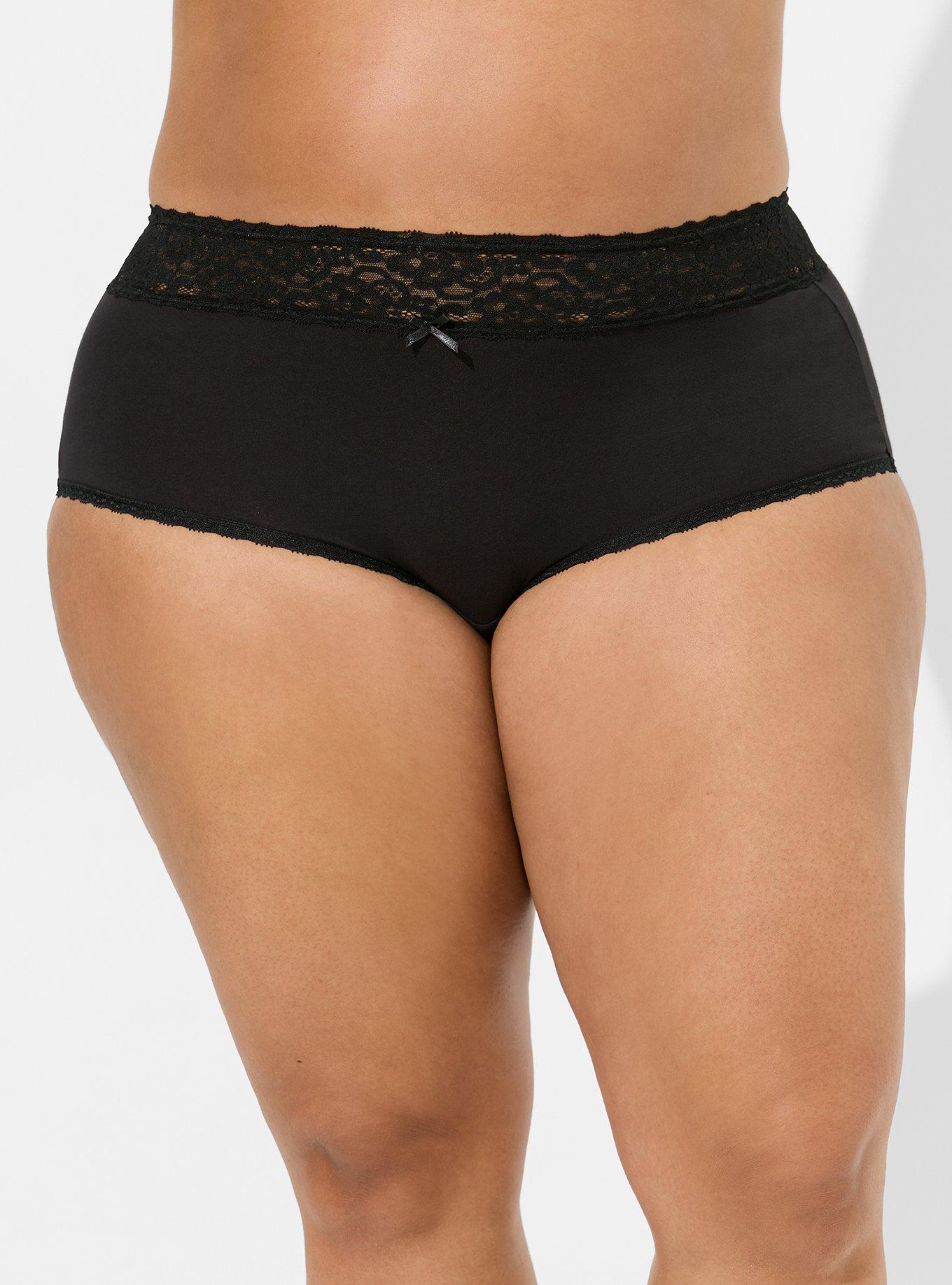 Cotton High Leg Brief Fall Lace Tri