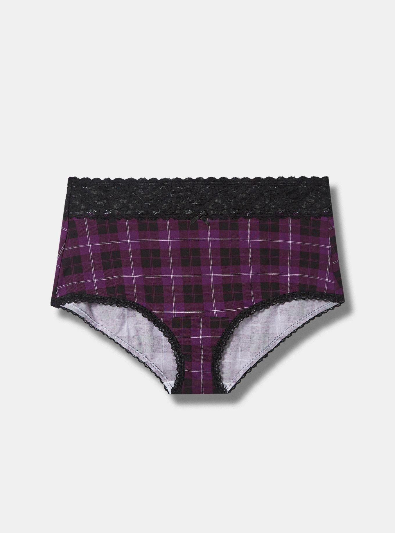 TORRID Cotton Mid-Rise Brief Lace Trim Panty