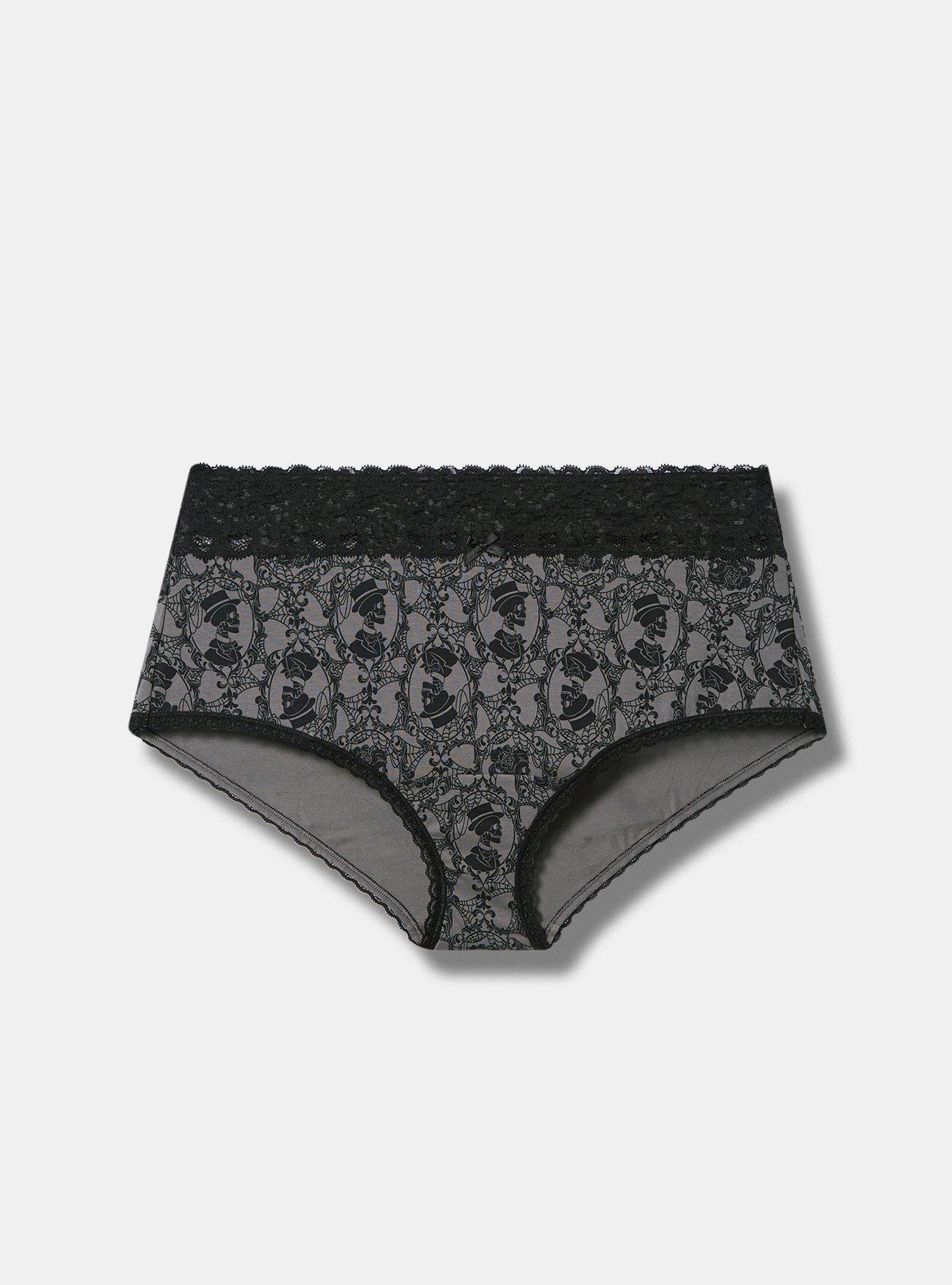 TORRID Cotton Mid-Rise Brief Lace Trim Panty