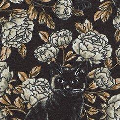 Cotton Mid-Rise Brief Panty, CAT GARDEN RICH BLACK, swatch