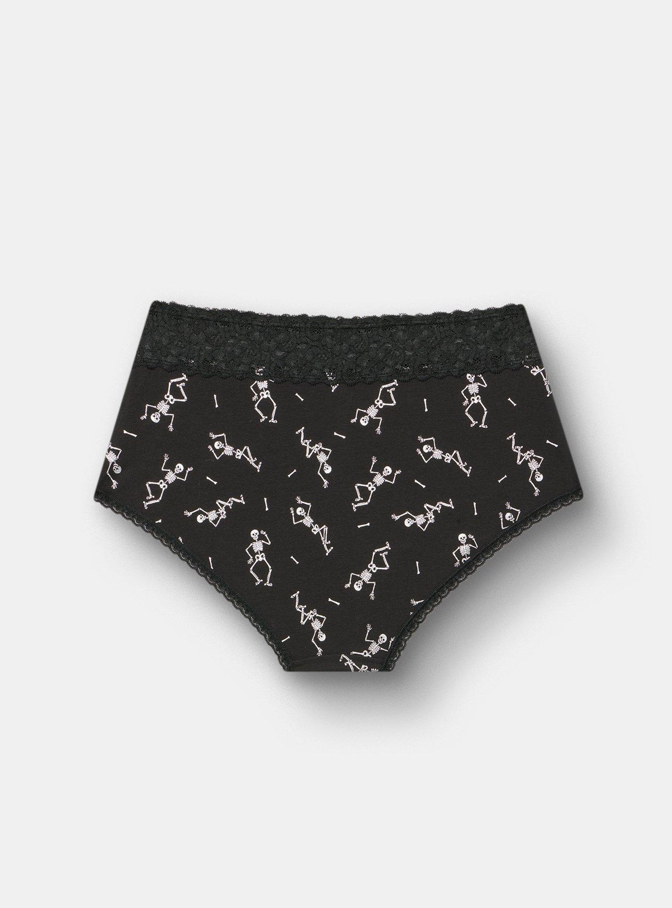 Cotton Mid-Rise Brief Lace Trim Panty