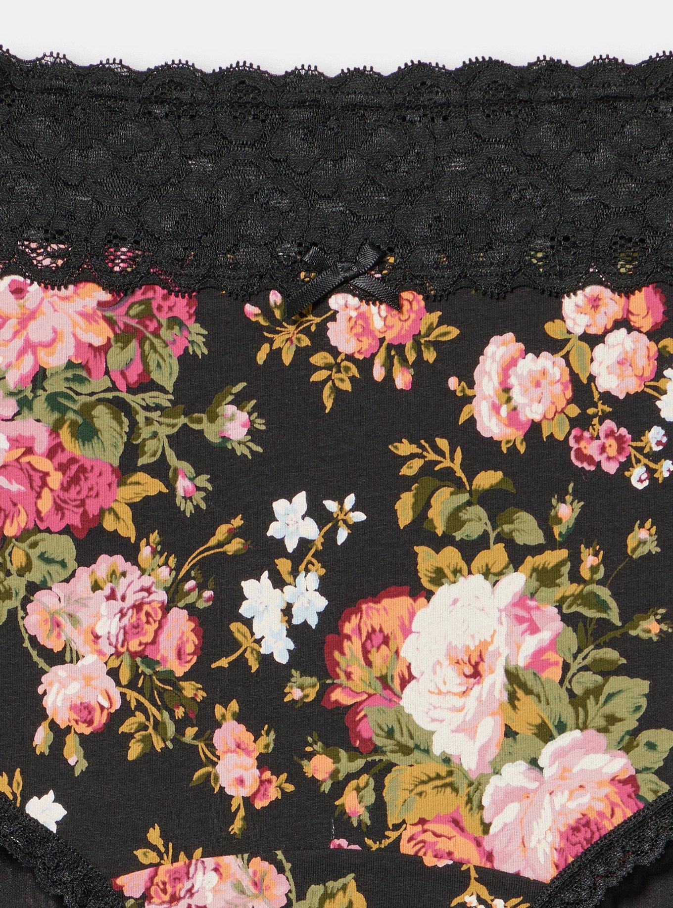 Cotton Mid-Rise Brief Lace Trim Panty