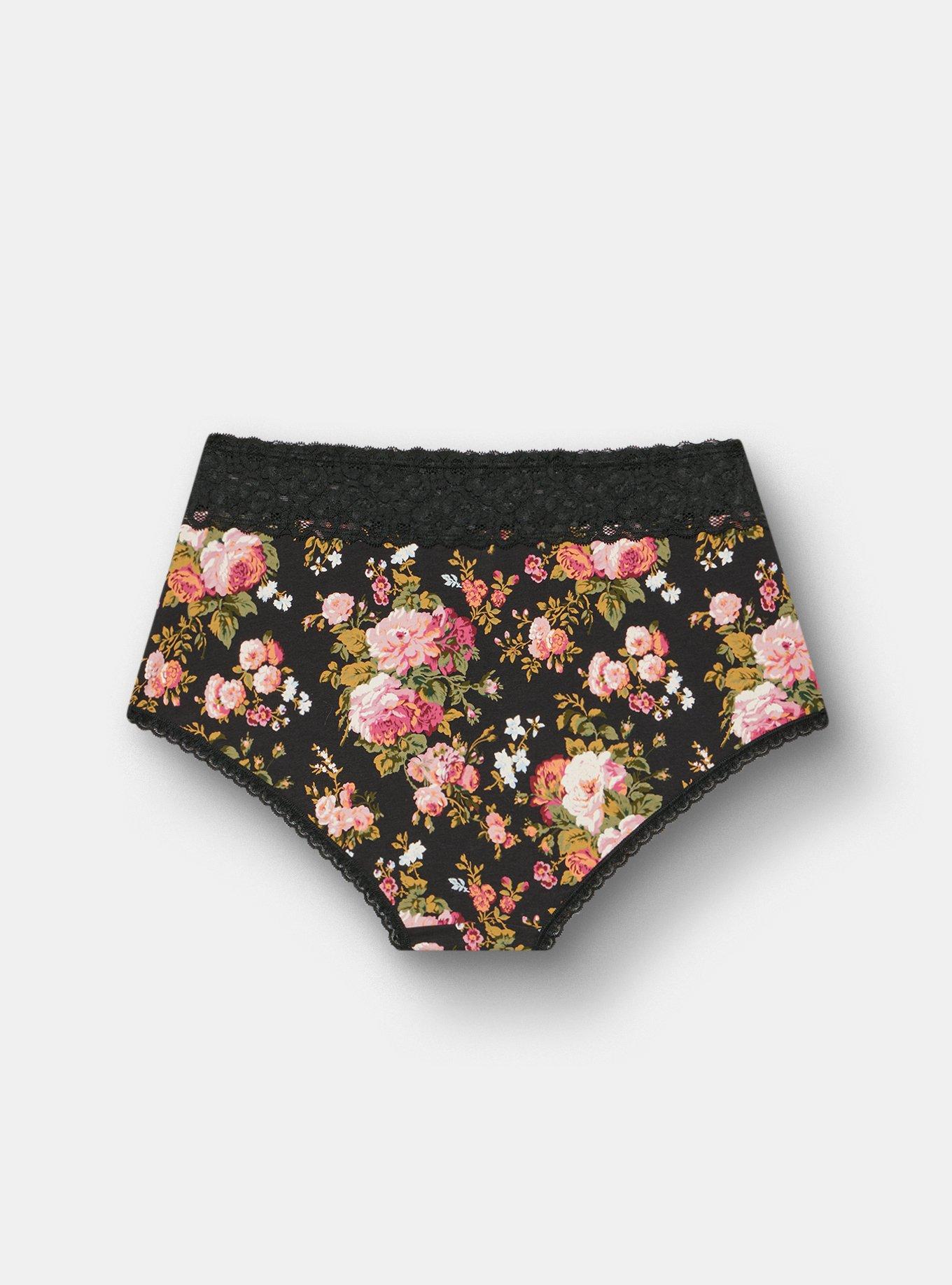 Cotton Mid-Rise Brief Lace Trim Panty