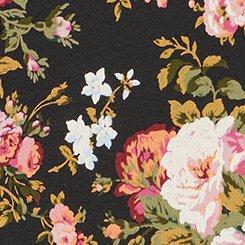 Cotton Mid-Rise Brief Panty, ALANA ROSES FLORAL RICH BLACK, swatch