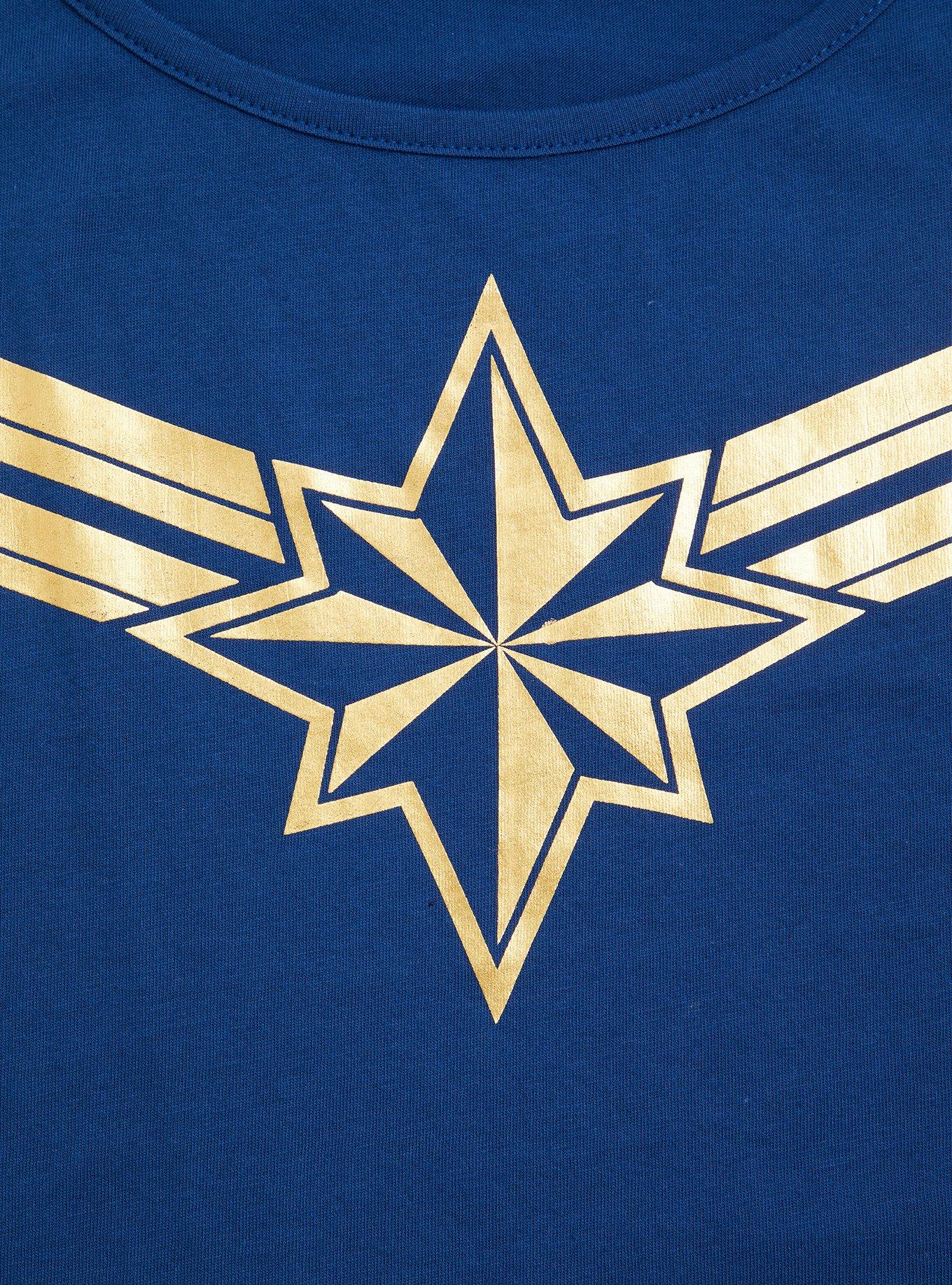 Plus Size Her Universe Captain Marvel Active Tank, ESTATE BLUE, alternate