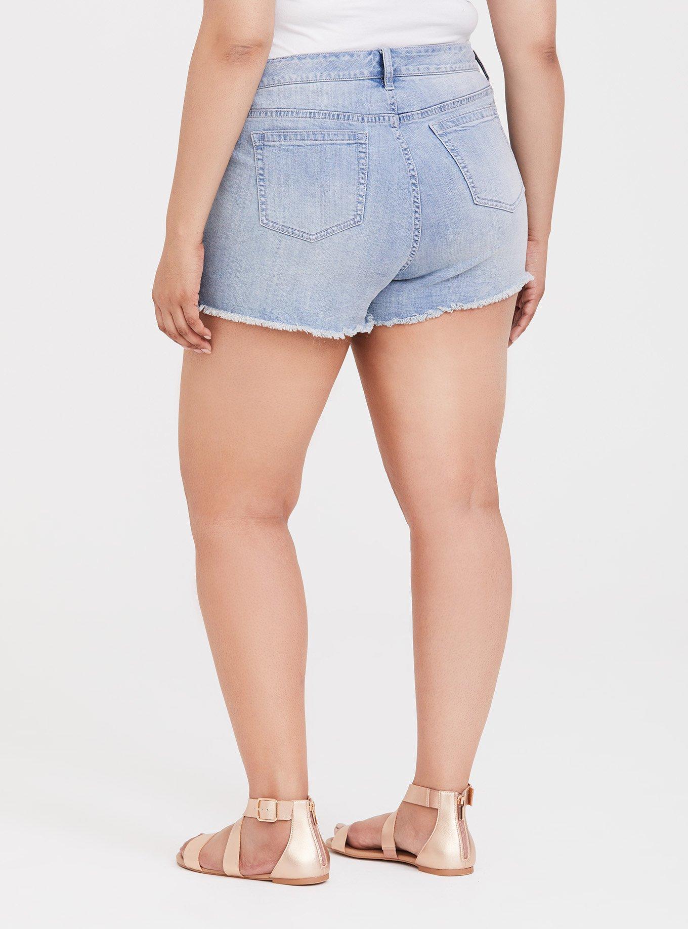 Her Universe Disney The Little Mermaid Skinny Short Short - Vintage Stretch Light Wash, CLEAR DAY, alternate