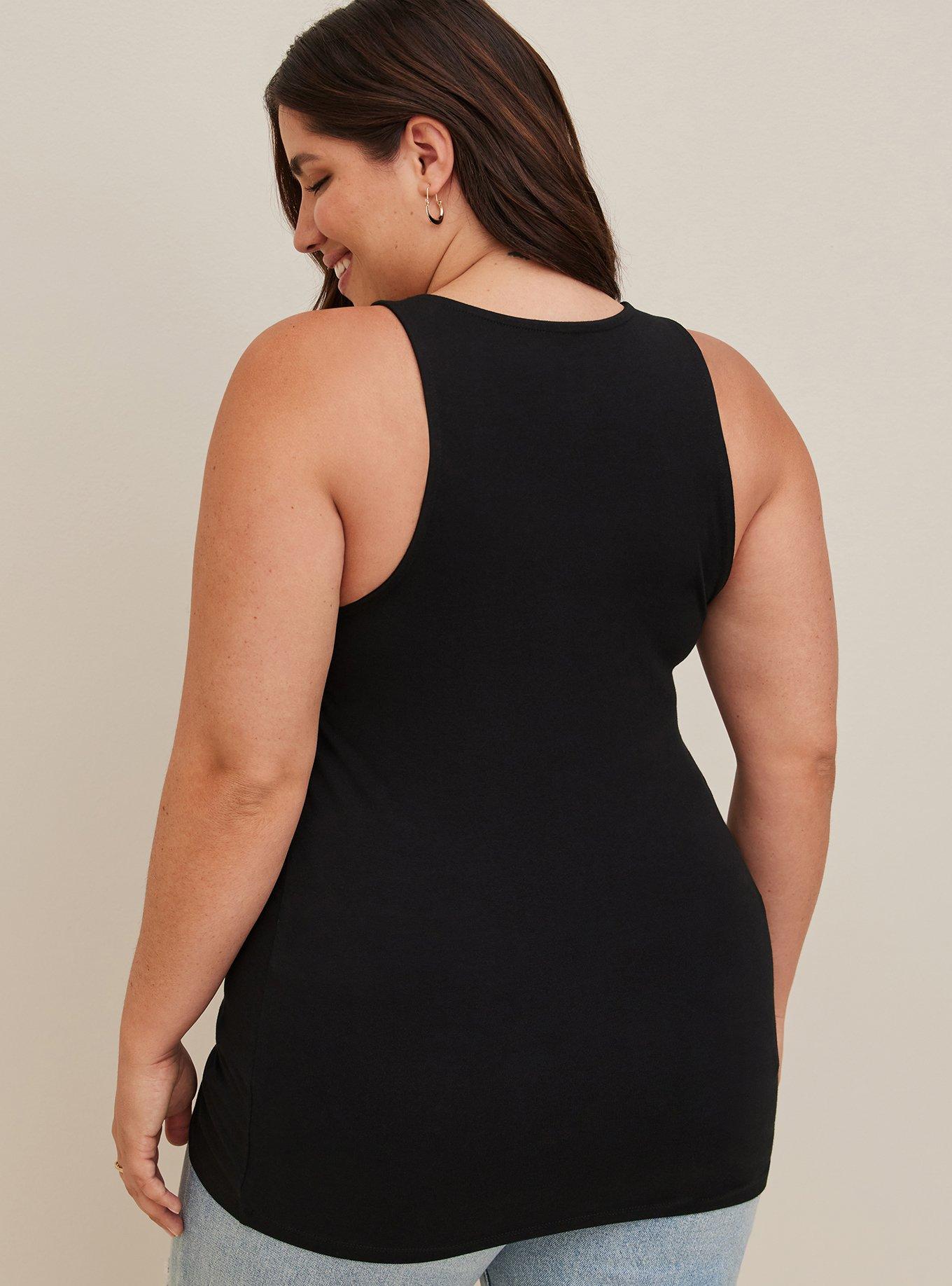 Foxy High Neck Tank, DEEP BLACK, alternate