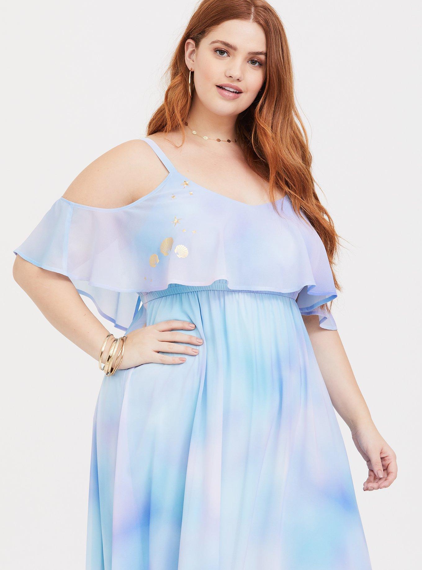Her Universe Disney The Little Mermaid Ariel Watercolor Maxi Dress, MULTI, alternate